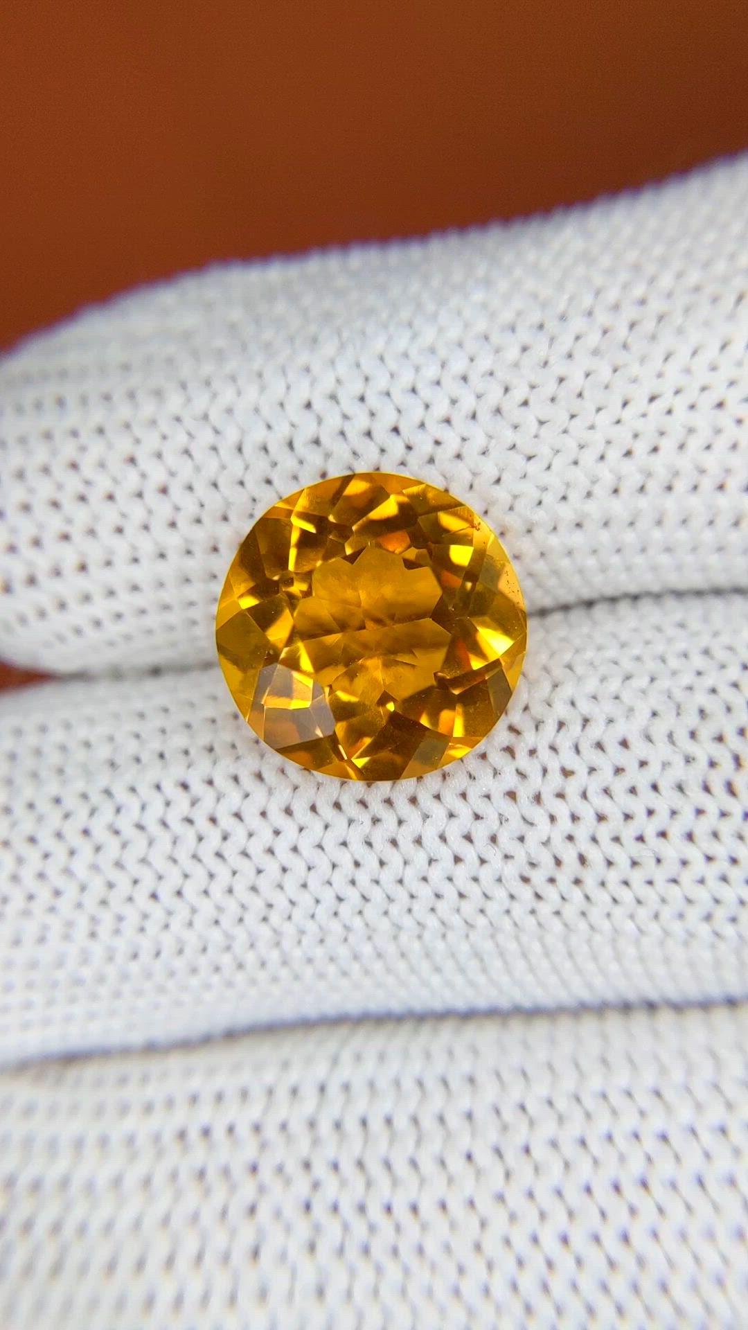 5.92 Ct. Yellowish Orange Citrine from Brazil Size Video