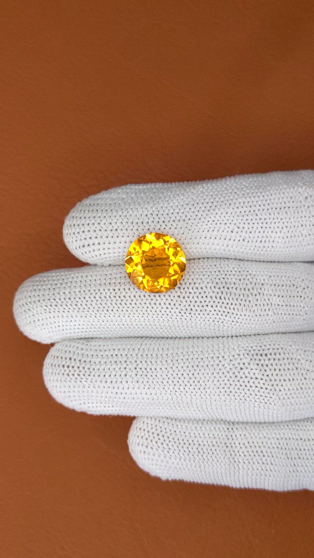 5.92 Ct. Yellowish Orange Citrine from Brazil Size Video