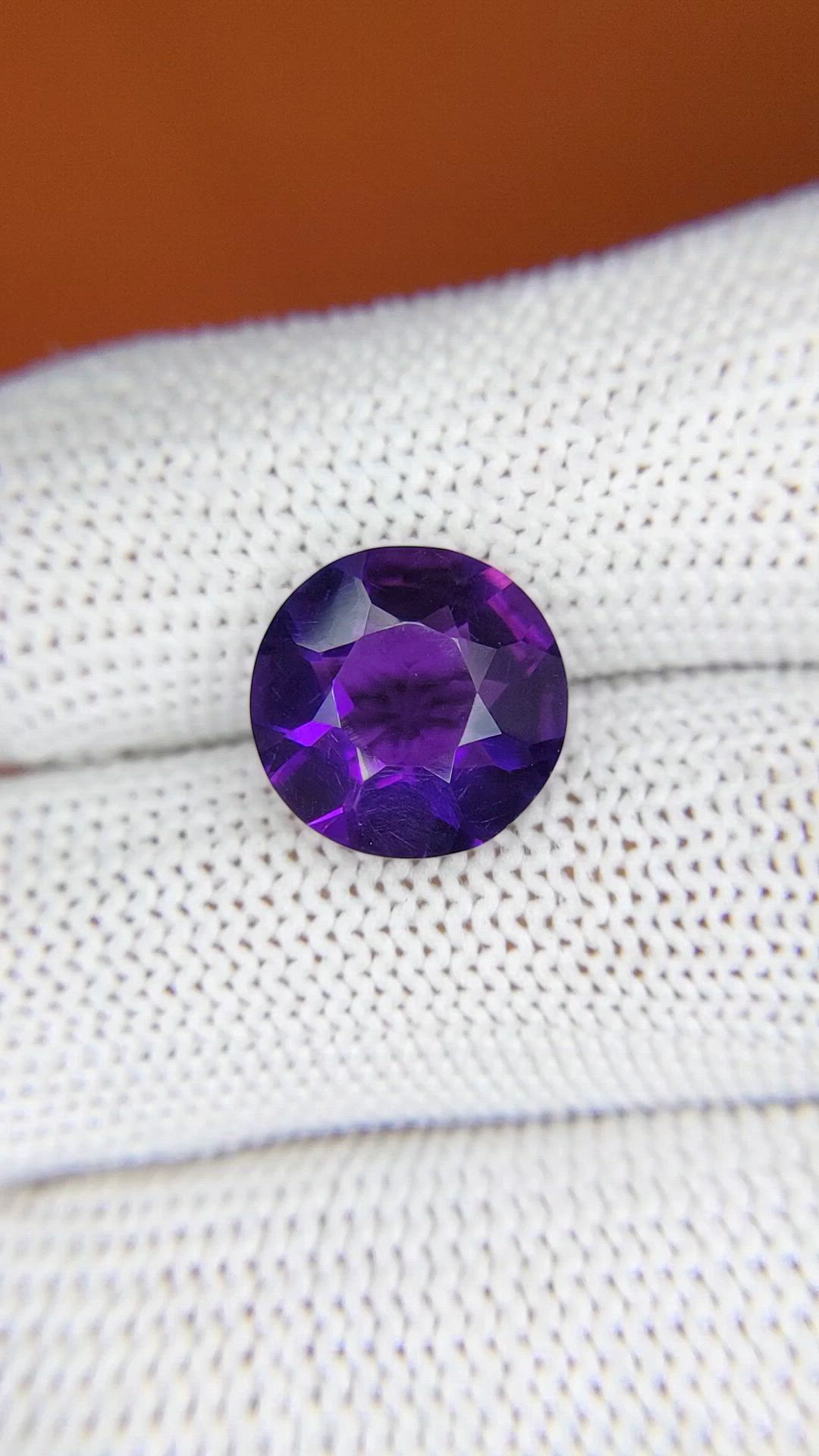 4.35 Ct. Purple Amethyst from Brazil Size Video
