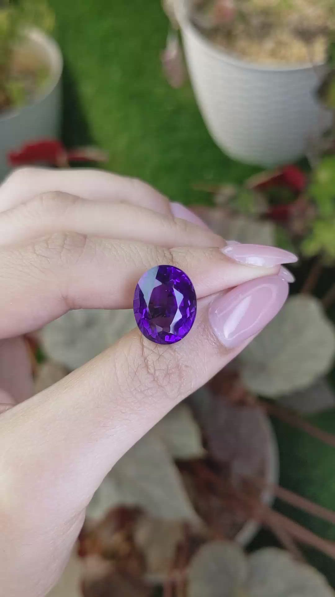 10.01 Ct. Purple Amethyst from Brazil Size Video