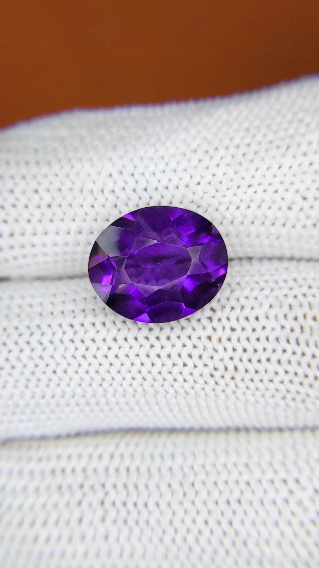 5.68 Ct. Purple Amethyst from Brazil Size Video