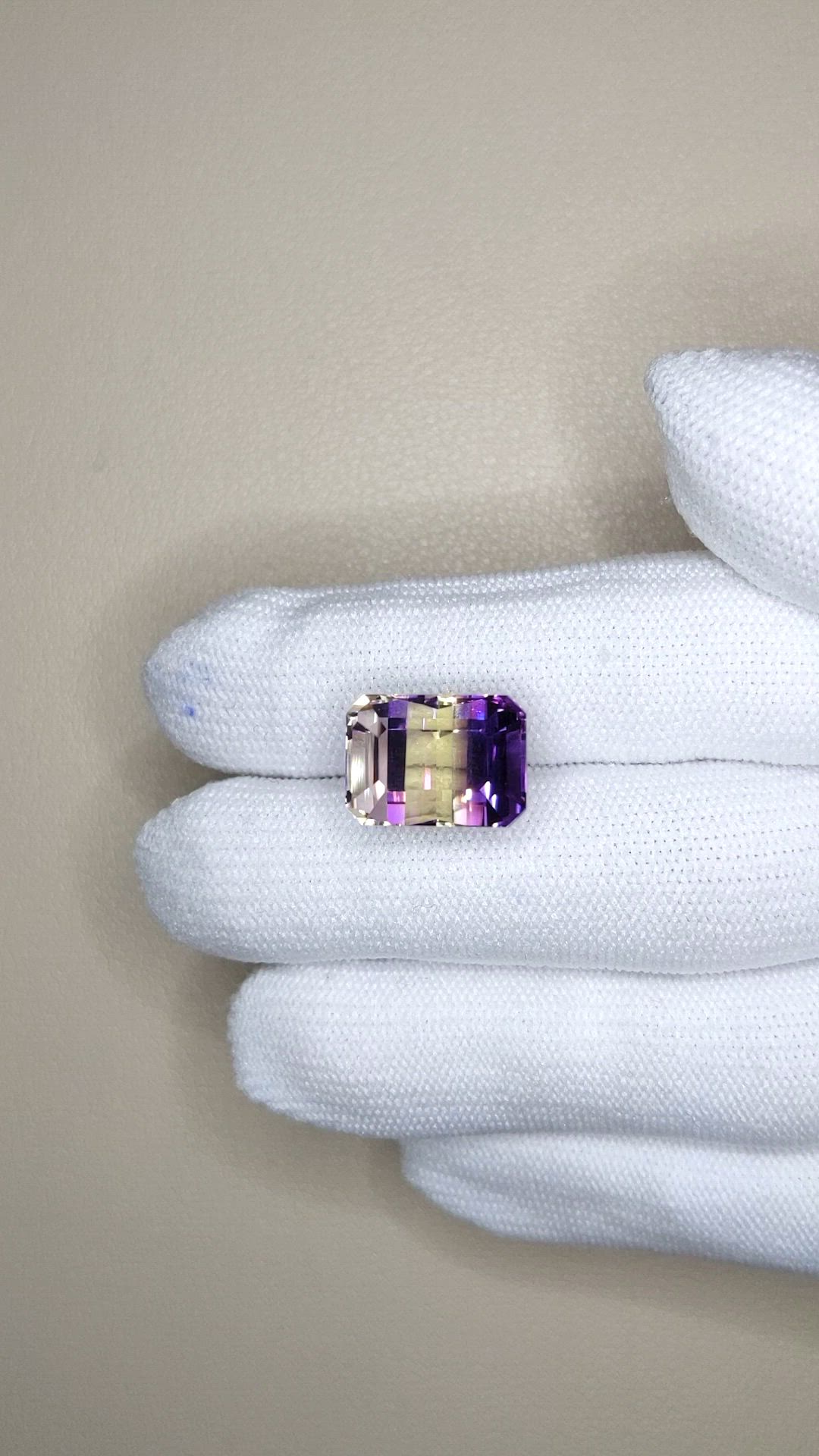 11.58 Ct. Bi Color Ametrine from Madagascar Size Video