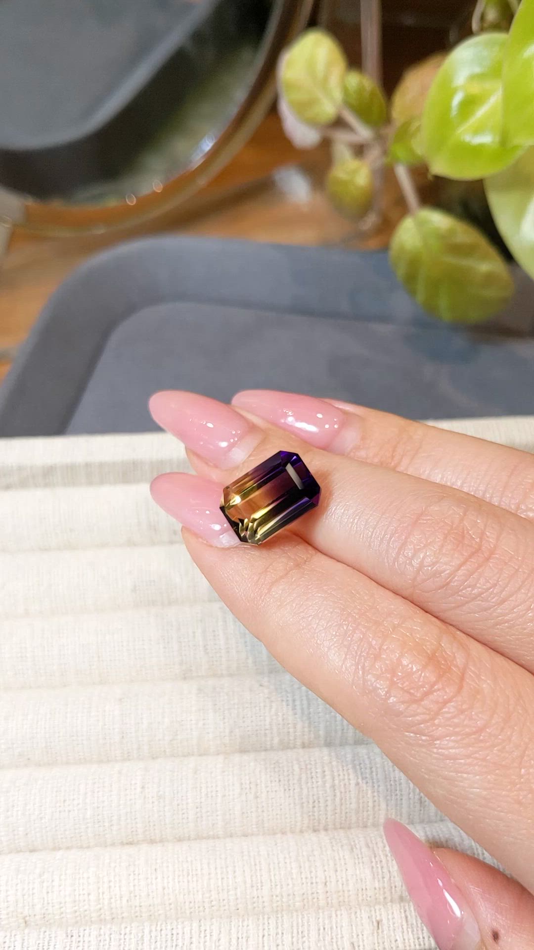 8.02 Ct. Bi Color Ametrine from Madagascar Size Video