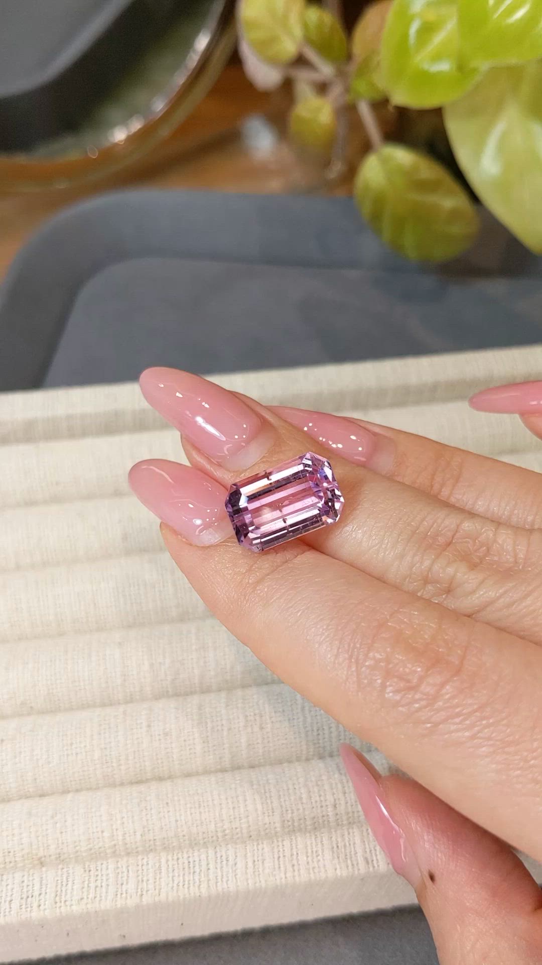 10.62 Ct. Pink Kunzite from Afghanistan Size Video