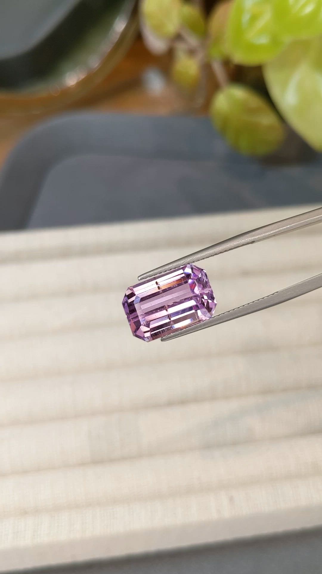 10.62 Ct. Pink Kunzite from Afghanistan Size Video