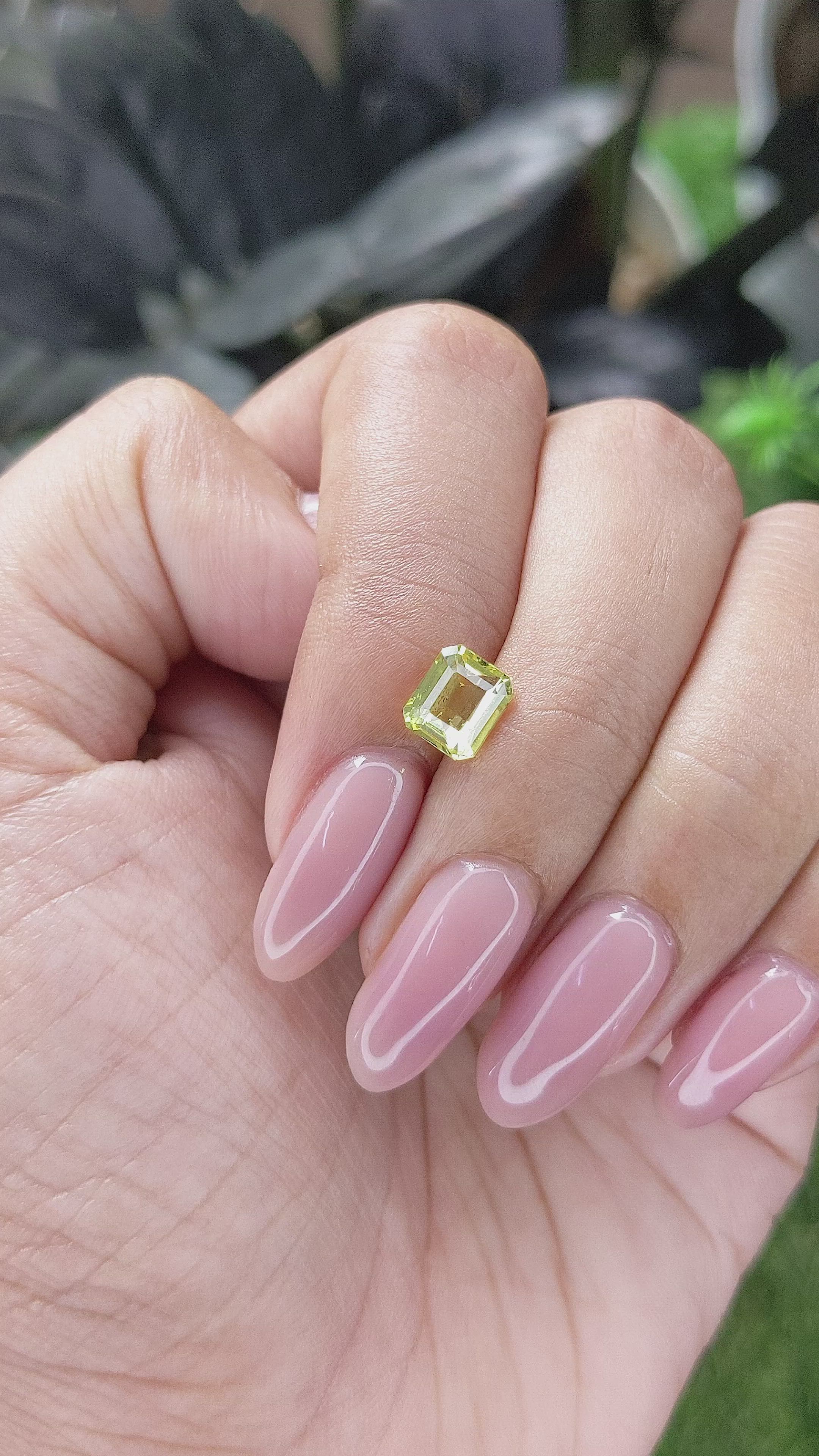 1.57 Ct. Greenish Yellow Chrysoberyl Size Video