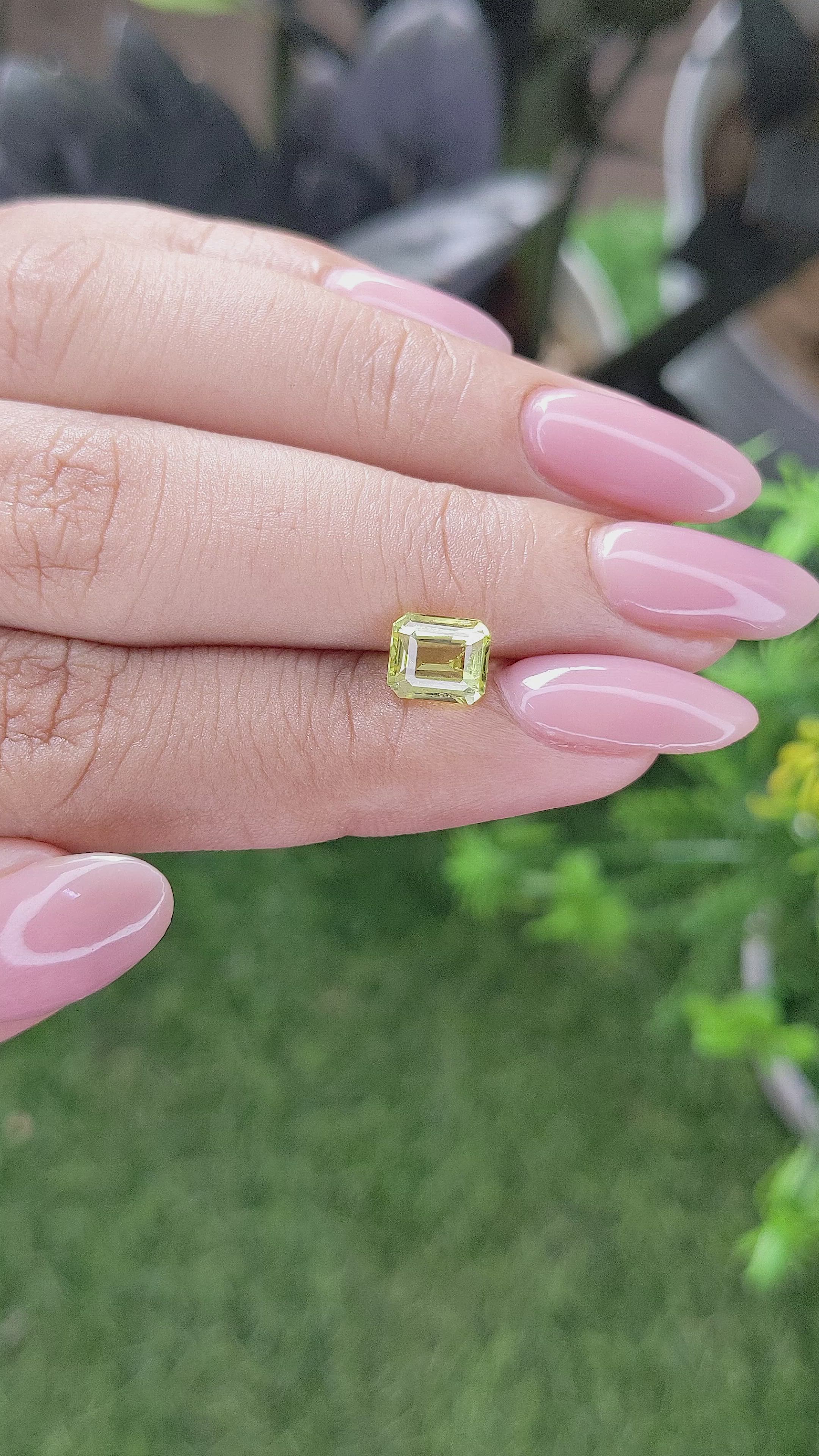 1.57 Ct. Greenish Yellow Chrysoberyl Size Video