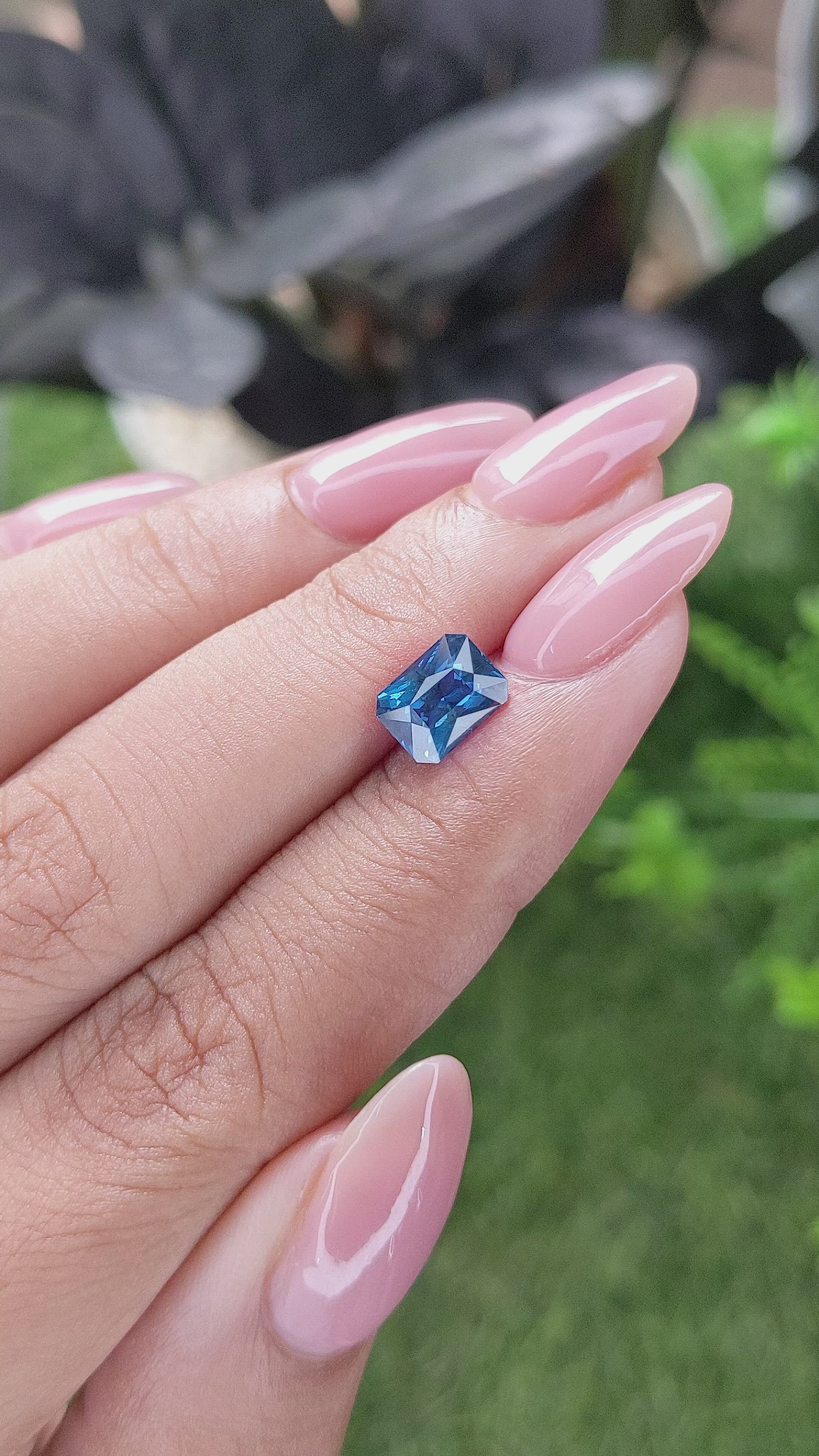1.58 Ct. Blue Cobalt Spinel from Tanzania Size Video
