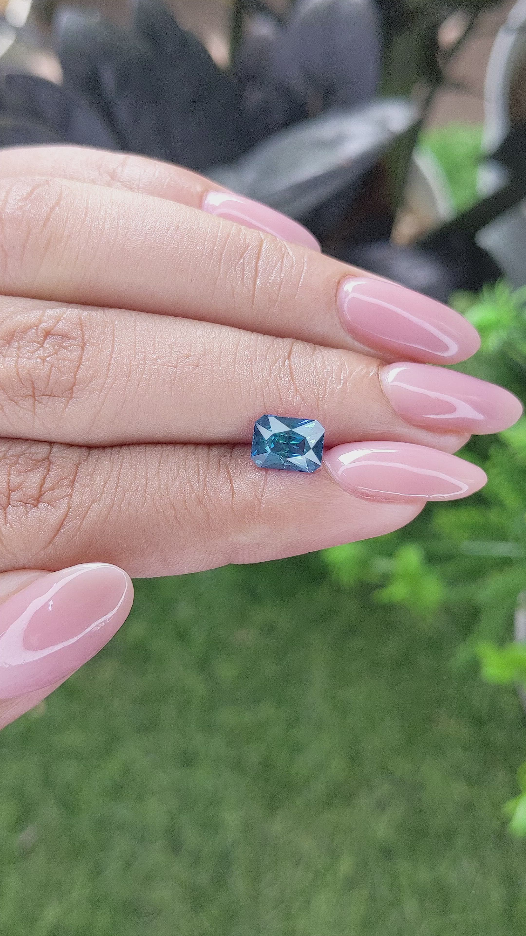 1.58 Ct. Blue Cobalt Spinel from Tanzania Size Video