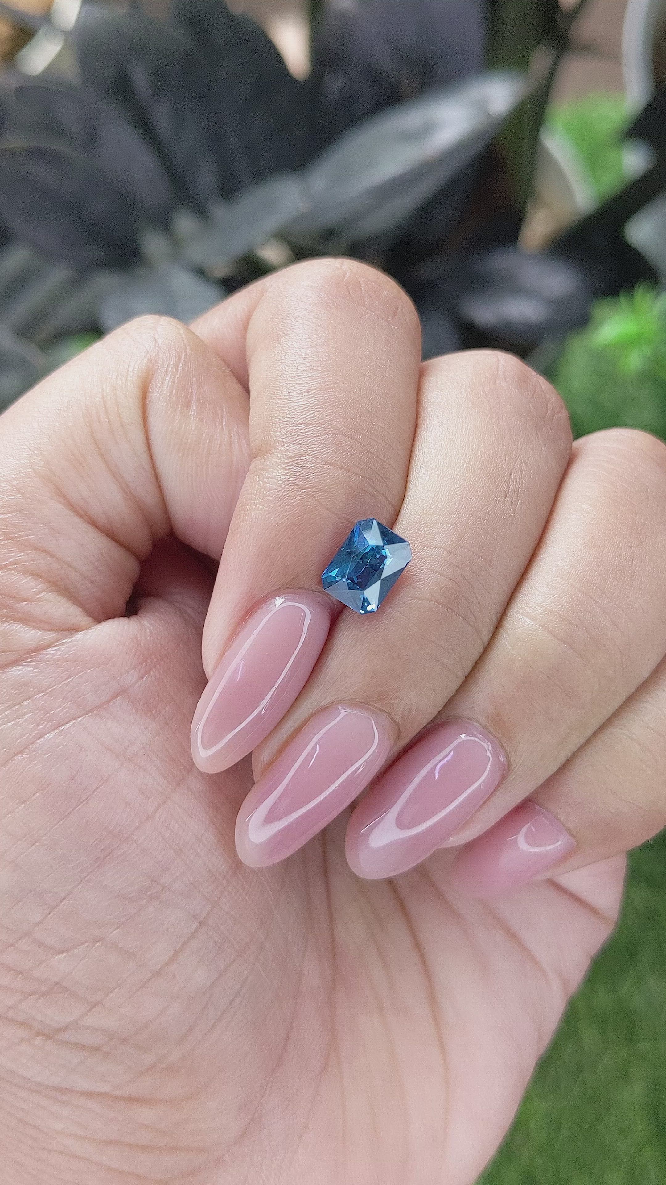 1.58 Ct. Blue Cobalt Spinel from Tanzania Size Video