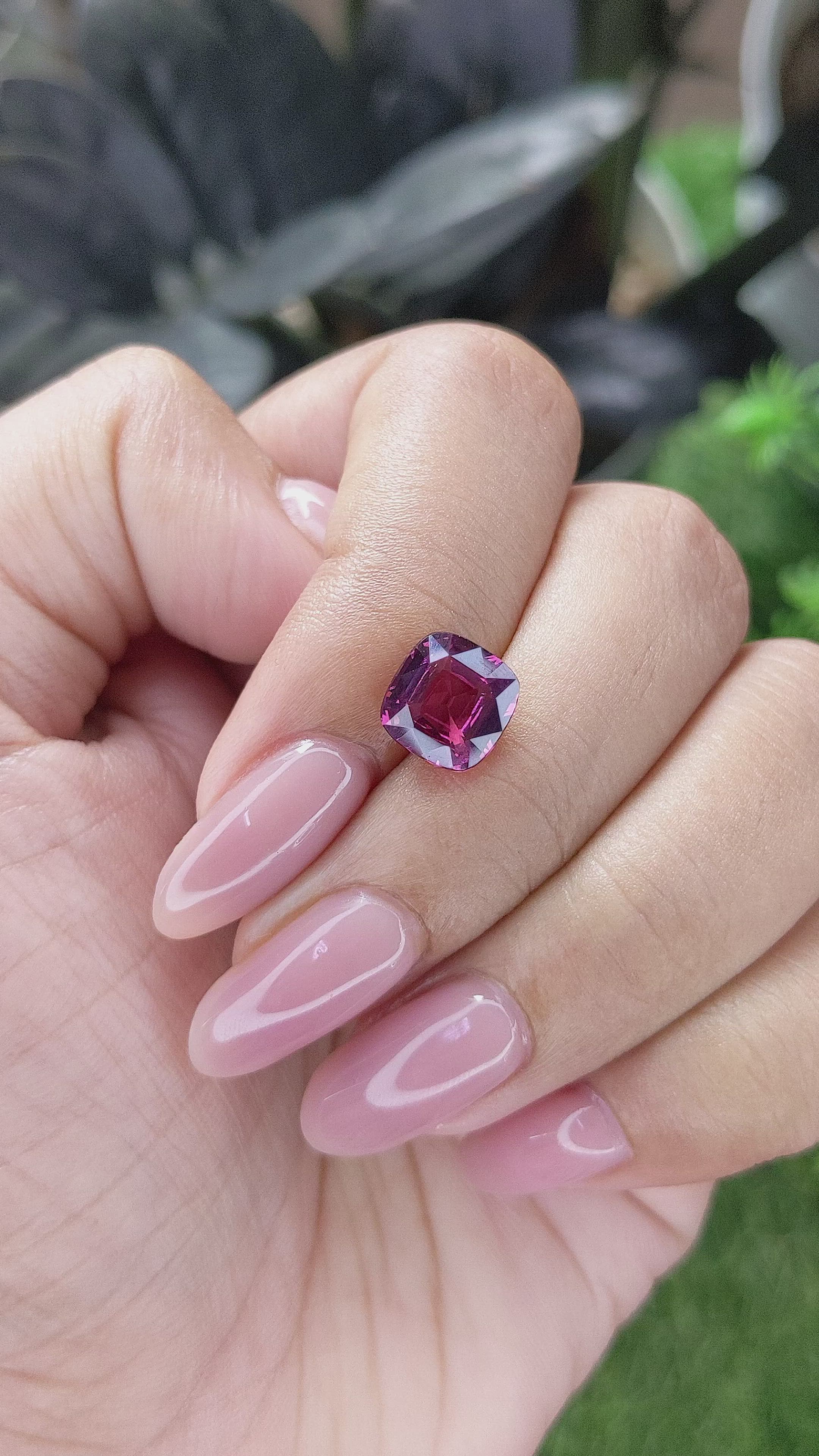 2.66 Ct. Purplish Pink Spinel from Tanzania Size Video