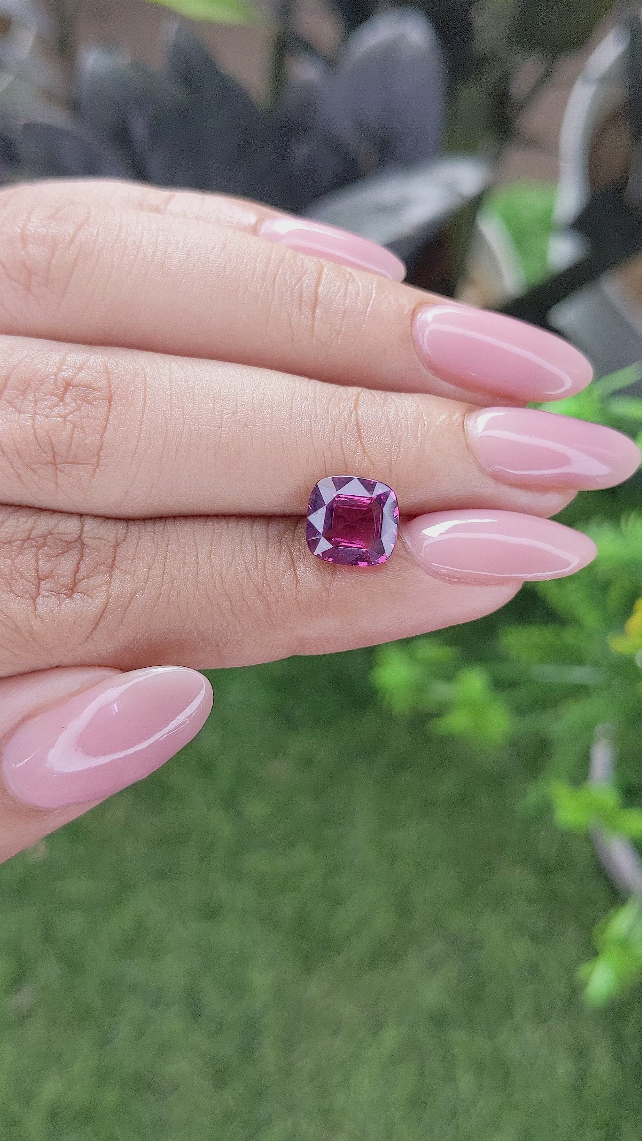 2.66 Ct. Purplish Pink Spinel from Tanzania Size Video