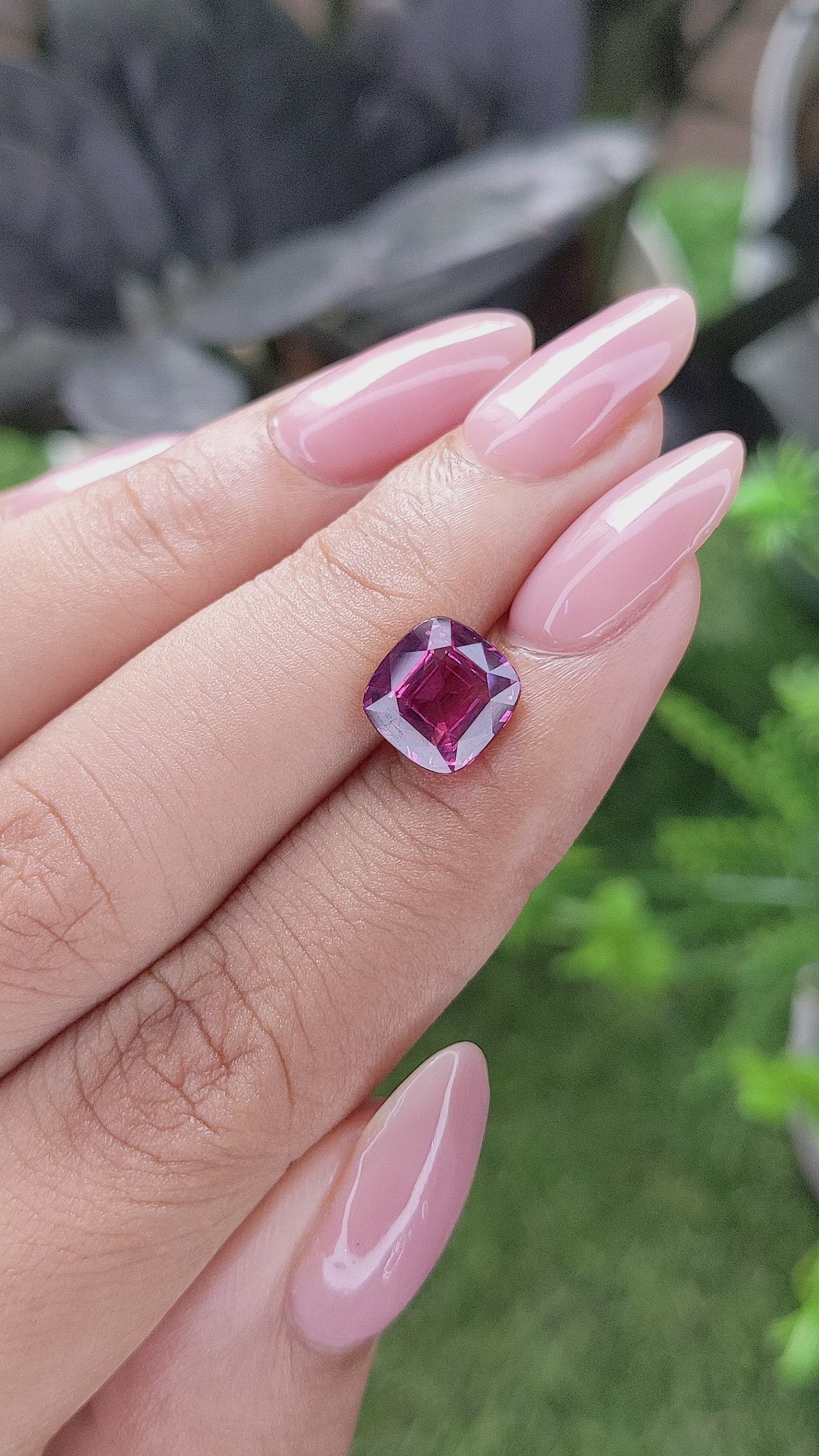 2.66 Ct. Purplish Pink Spinel from Tanzania Size Video