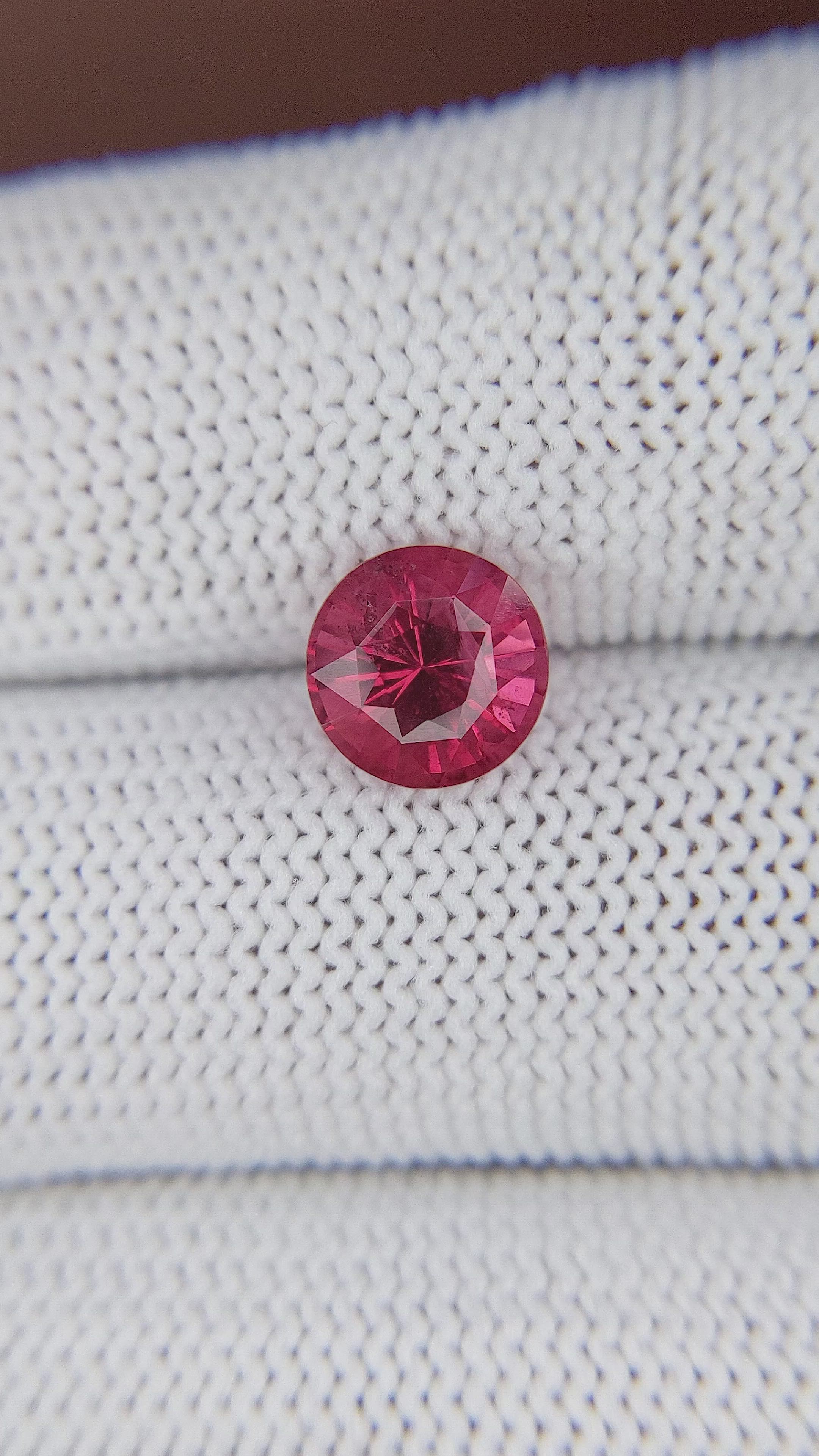 2.12 Ct. Reddish Pink Spinel from Tanzania Size Video