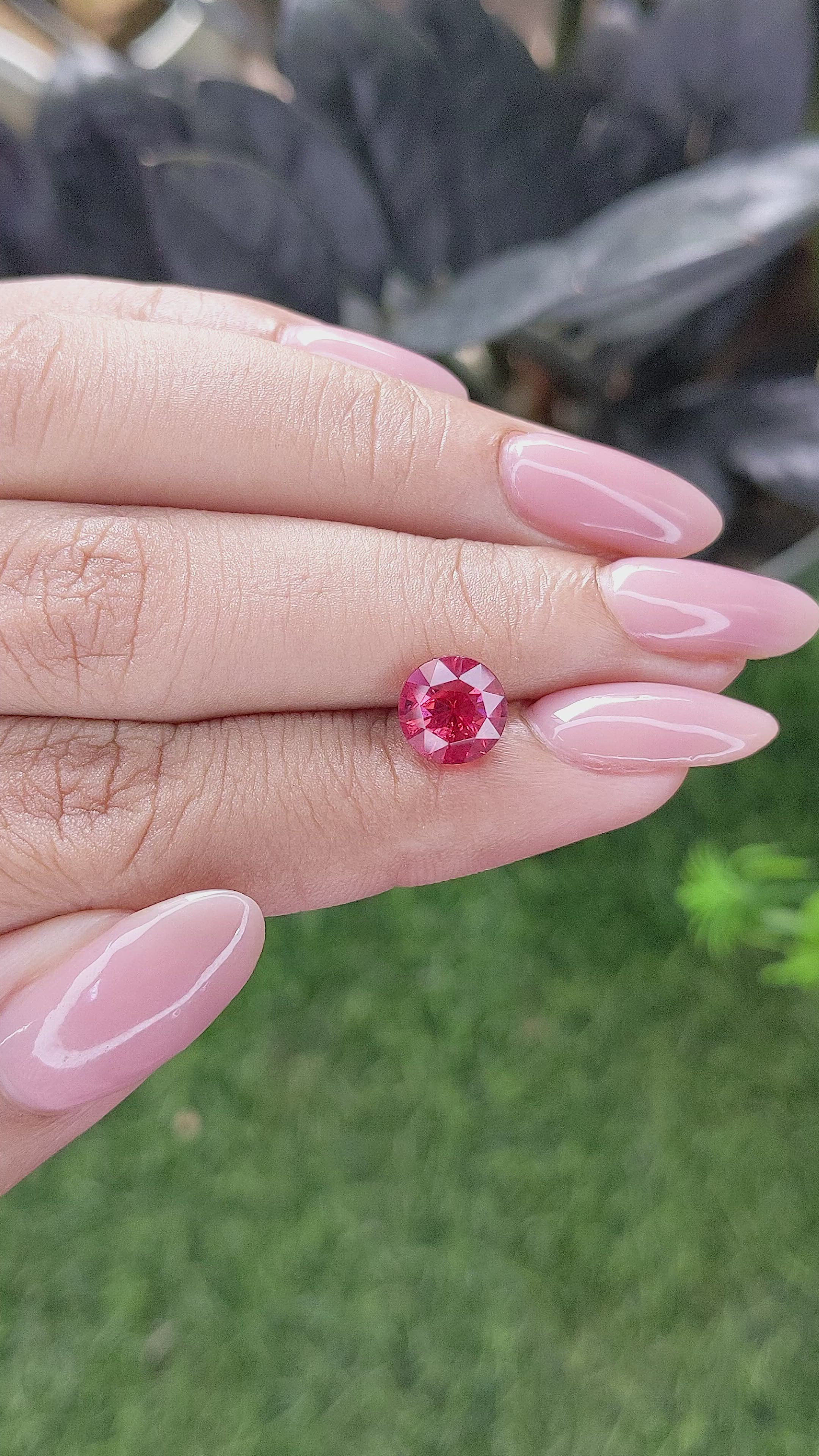 2.12 Ct. Reddish Pink Spinel from Tanzania Size Video