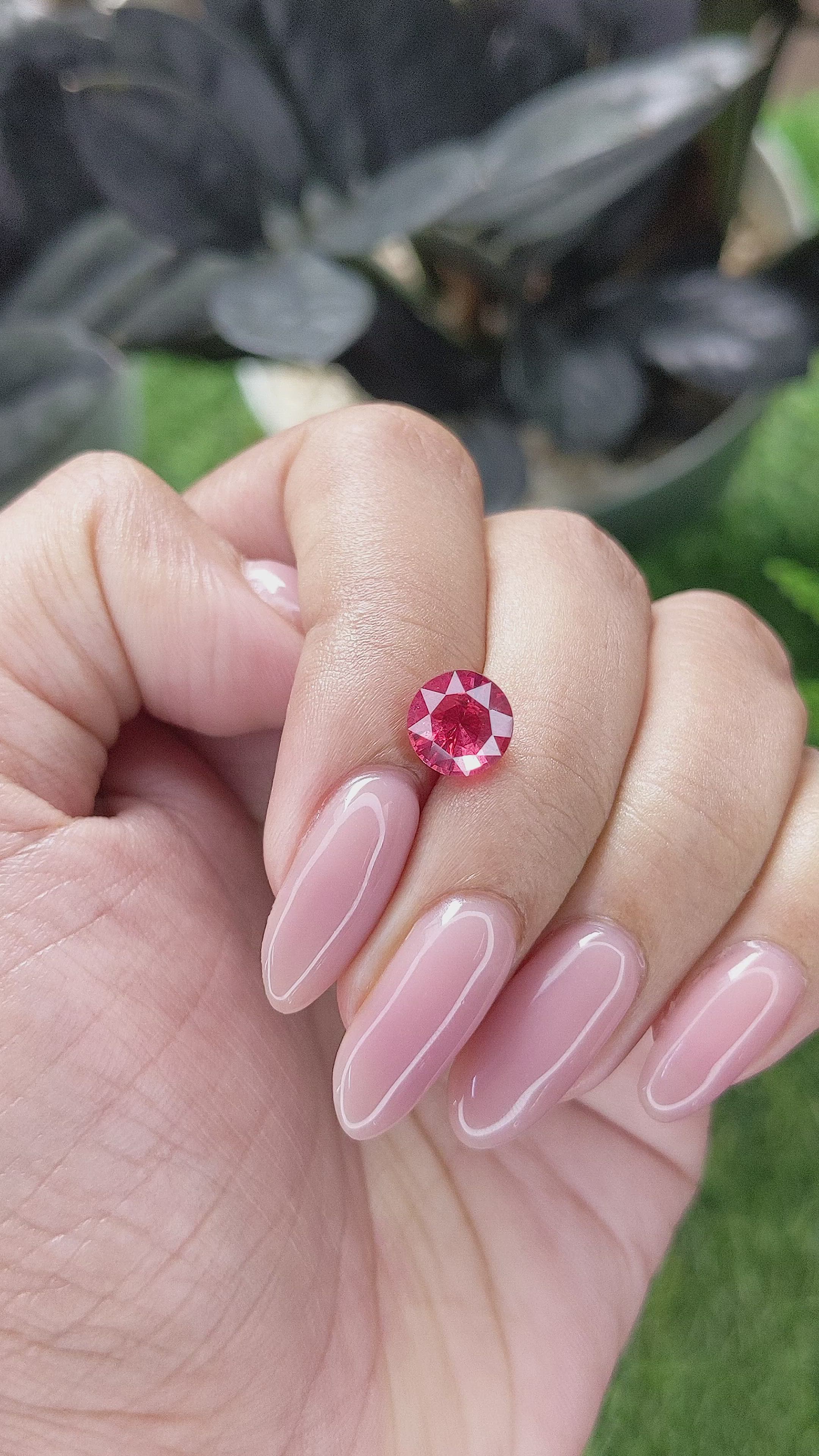 2.12 Ct. Reddish Pink Spinel from Tanzania Size Video
