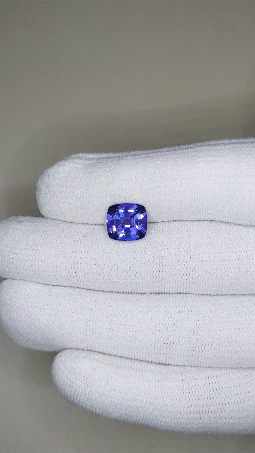 3.07 Ct. Violetish Blue Tanzanite from Tanzania Size Video