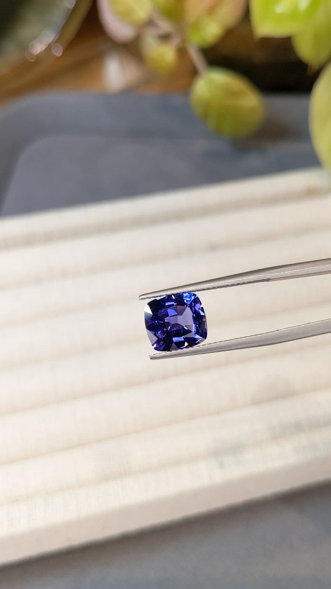 3.07 Ct. Violetish Blue Tanzanite from Tanzania Size Video