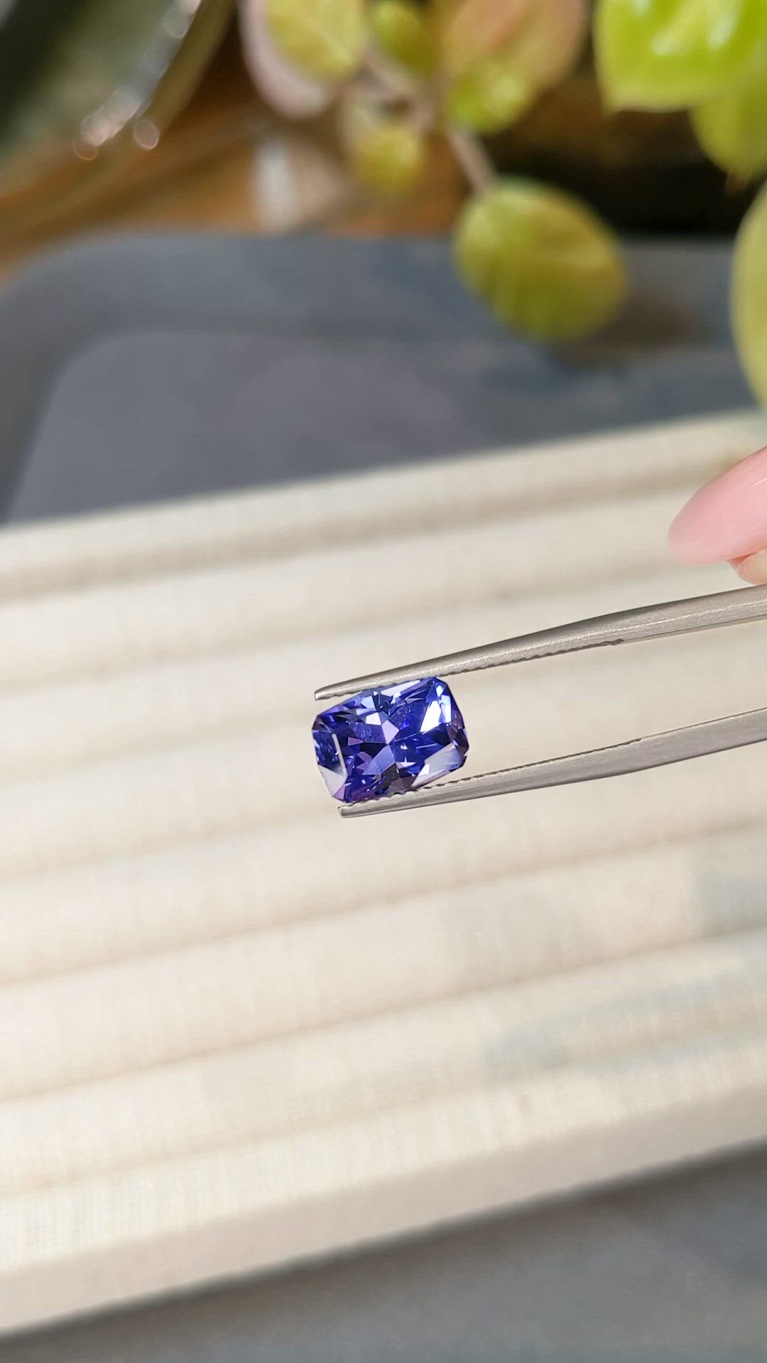 3.10 Ct. Violet Tanzanite from Tanzania Size Video