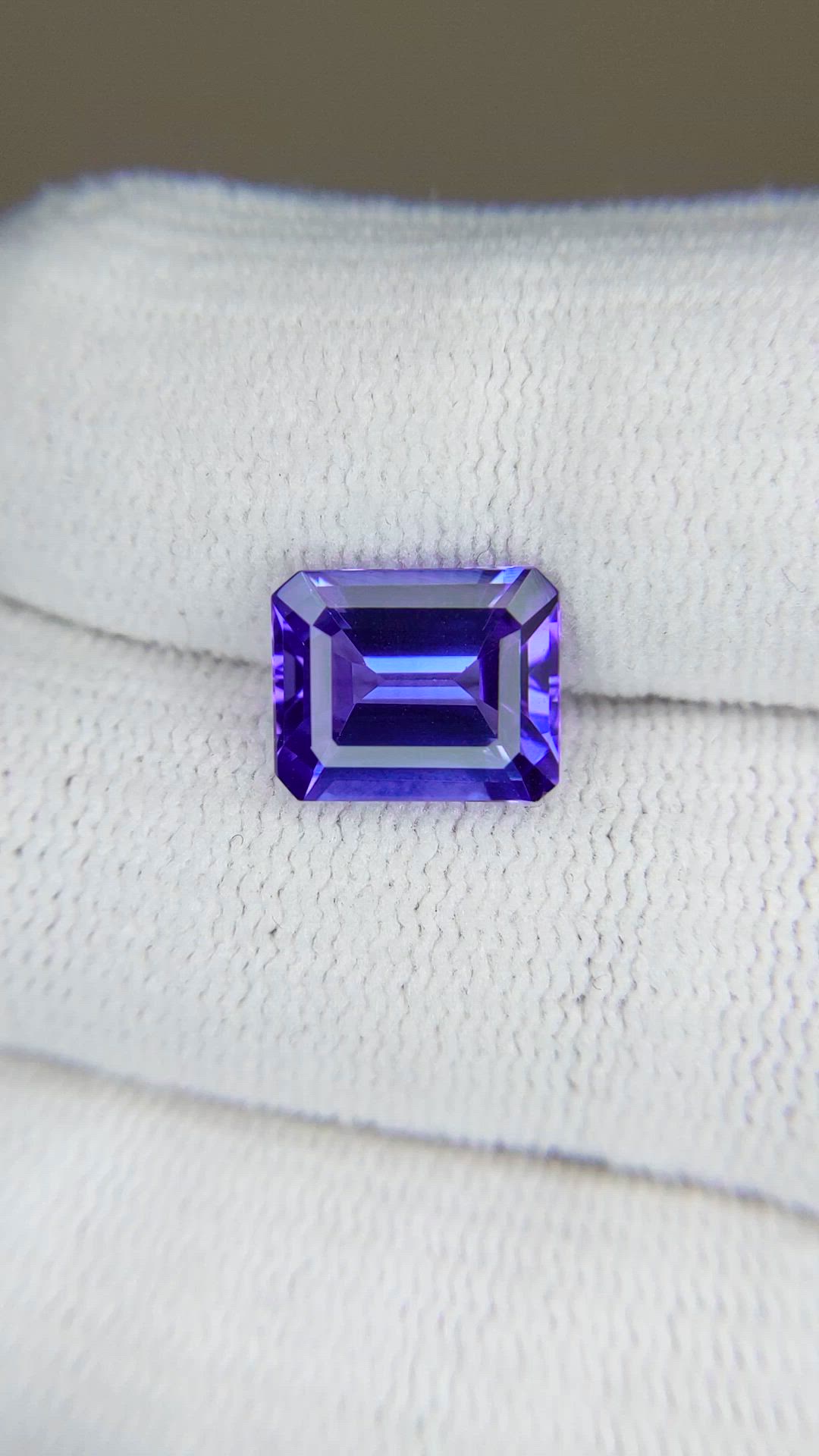 3.68 Ct. Violetish Blue Tanzanite from Tanzania Size Video
