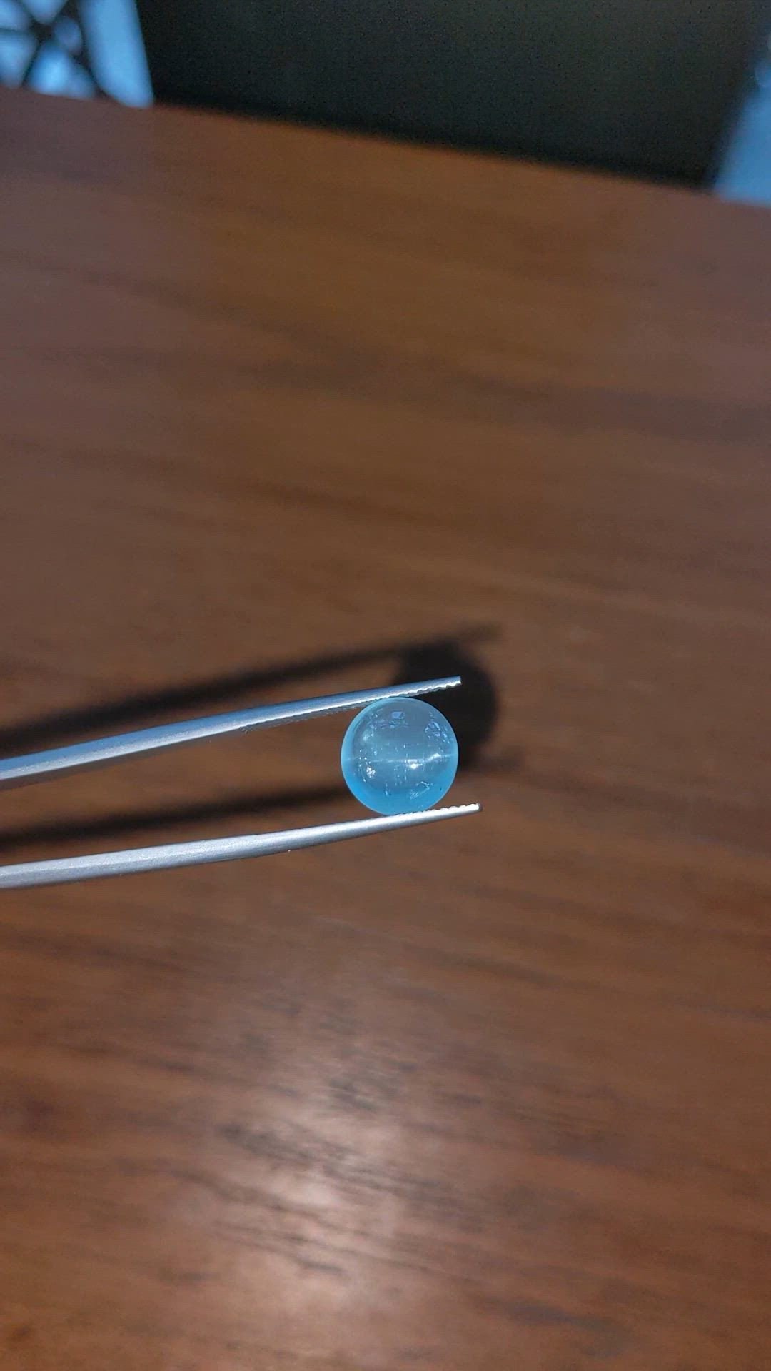 4.42 Ct. Blue Cabochon Aquamarine from Brazil Size Video