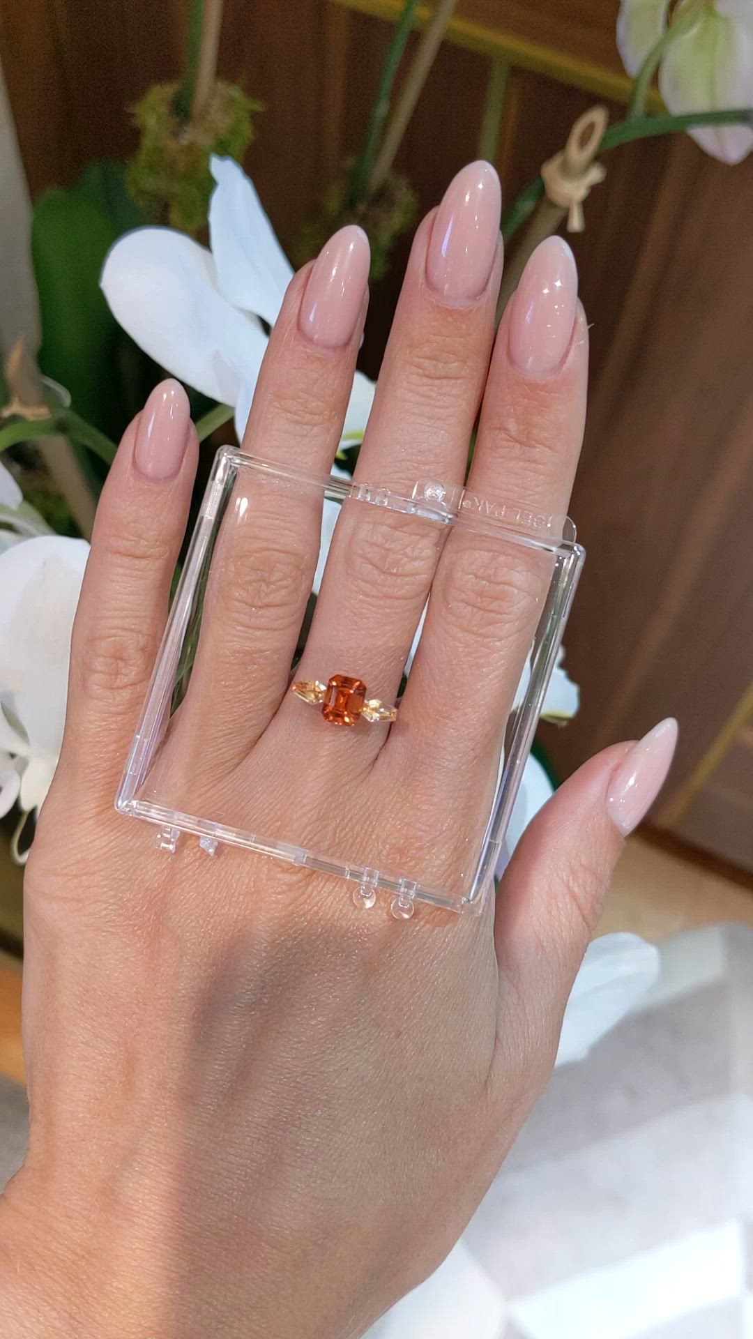 1.45 Ct. Orange Garnet from Ceylon (Sri Lanka) Size Video