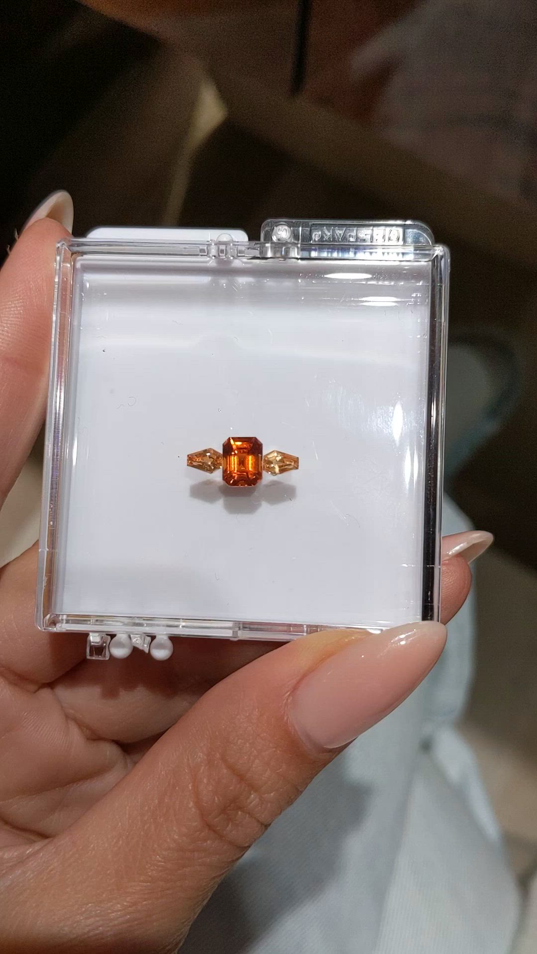 1.45 Ct. Orange Garnet from Ceylon (Sri Lanka) Size Video