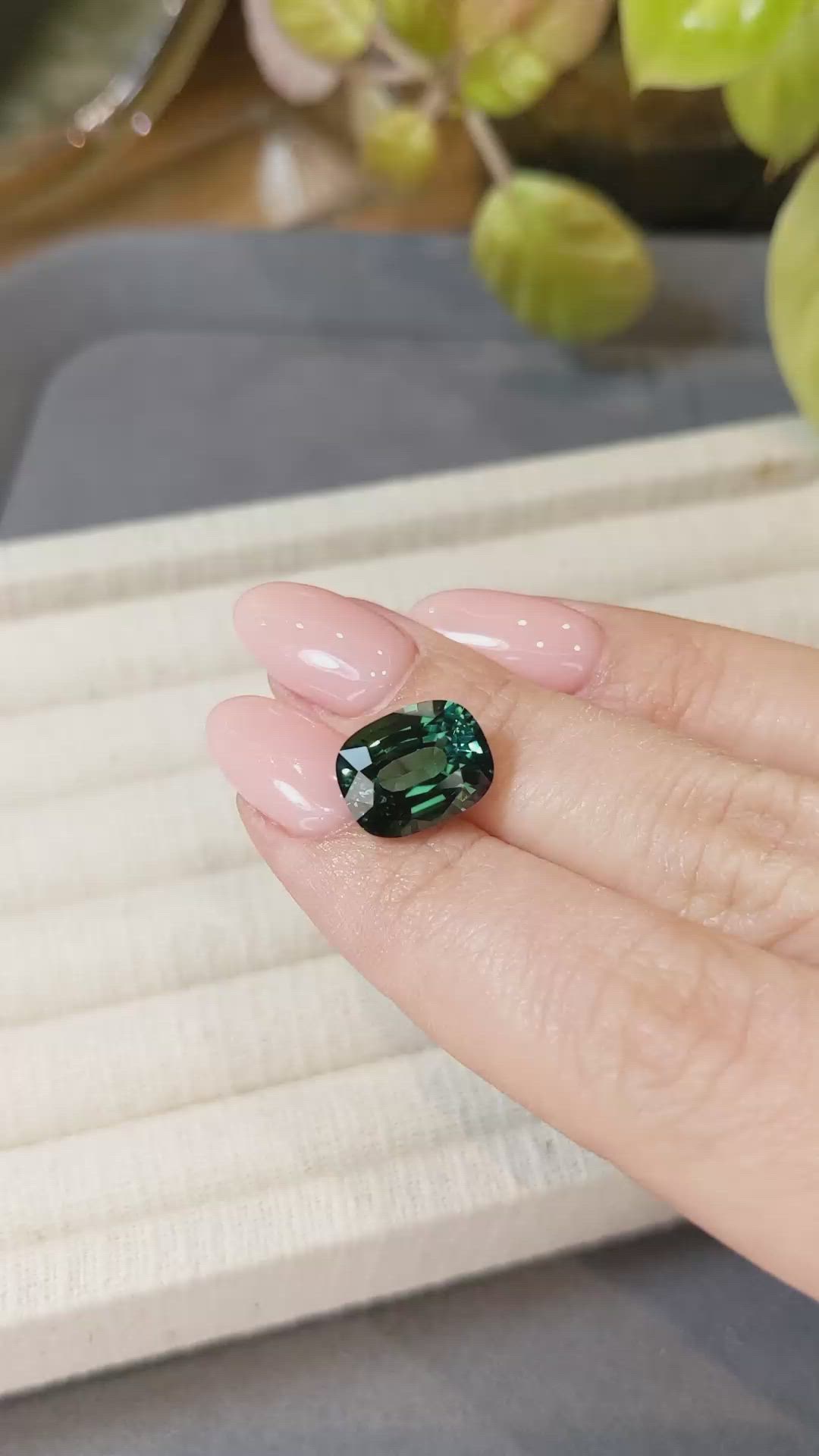 5.29 Ct. Bluish Green Tourmaline from Afghanistan Size Video