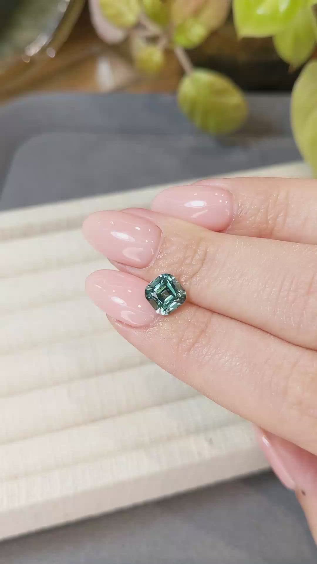 1.77 Ct. Bluish Green Tourmaline from Afghanistan Size Video