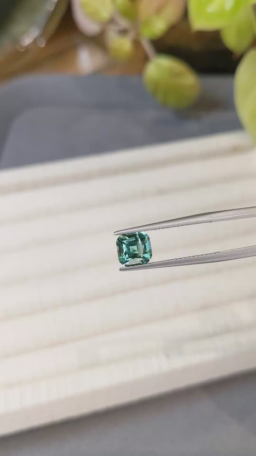 1.77 Ct. Bluish Green Tourmaline from Afghanistan Size Video