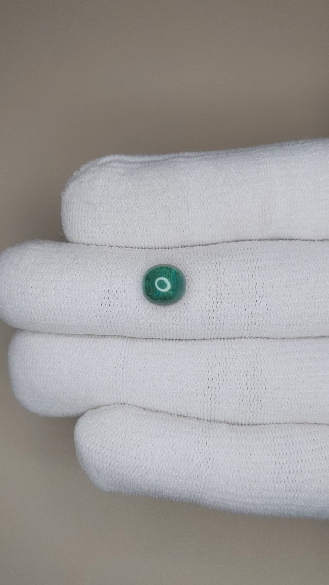 3.16 Ct. Bluish Green Cabochon Tourmaline from Brazil Size Video