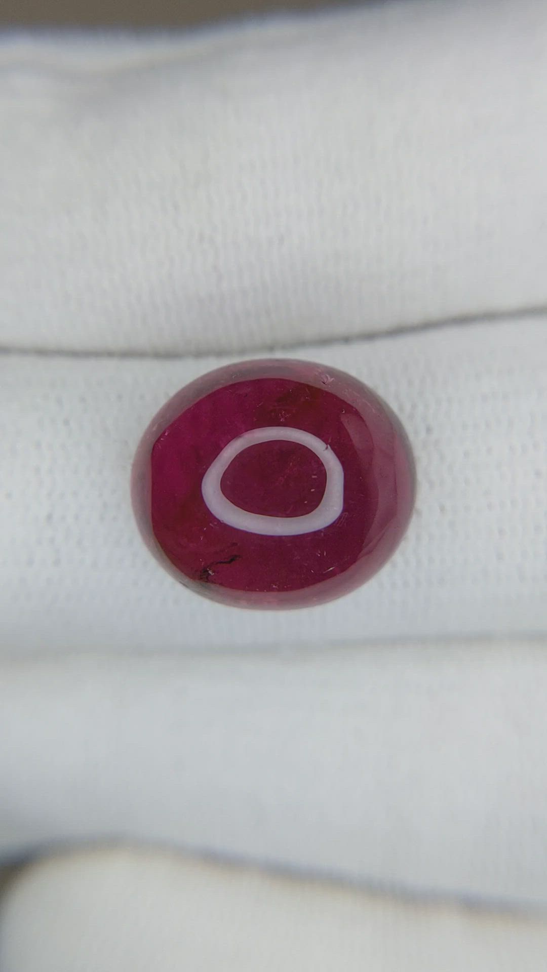 13.33 Ct. Purplish Red Cabochon Rubellite Tourmaline from Nigeria Size Video