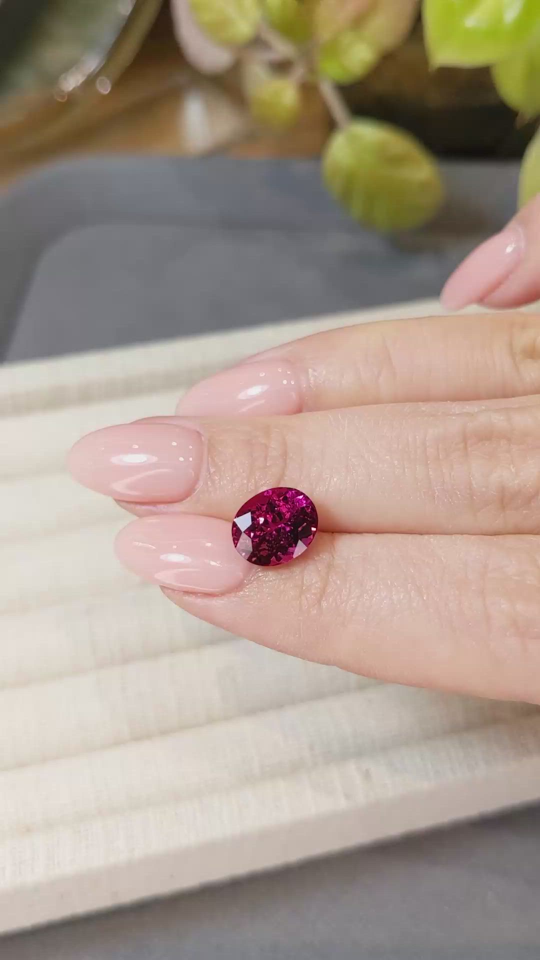 3.11 Ct. Purplish Pink Tourmaline from Mozambique Size Video