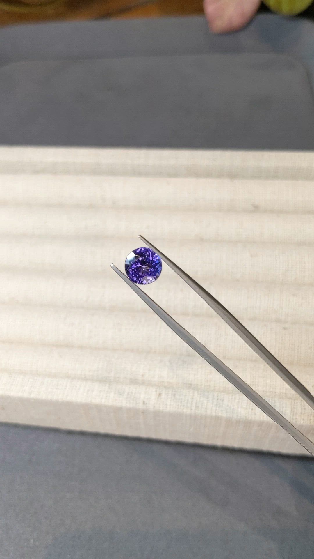 1.96 Ct. Violetish Blue Tanzanite from Tanzania Size Video