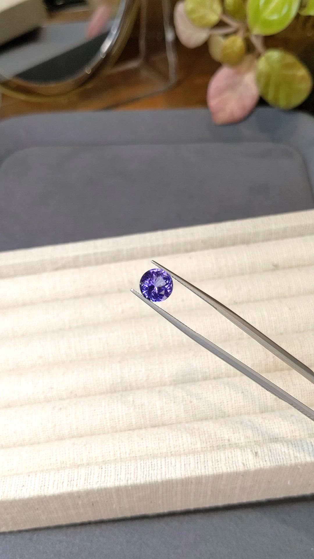 2.60 Ct. Violetish Blue Tanzanite from Tanzania Size Video