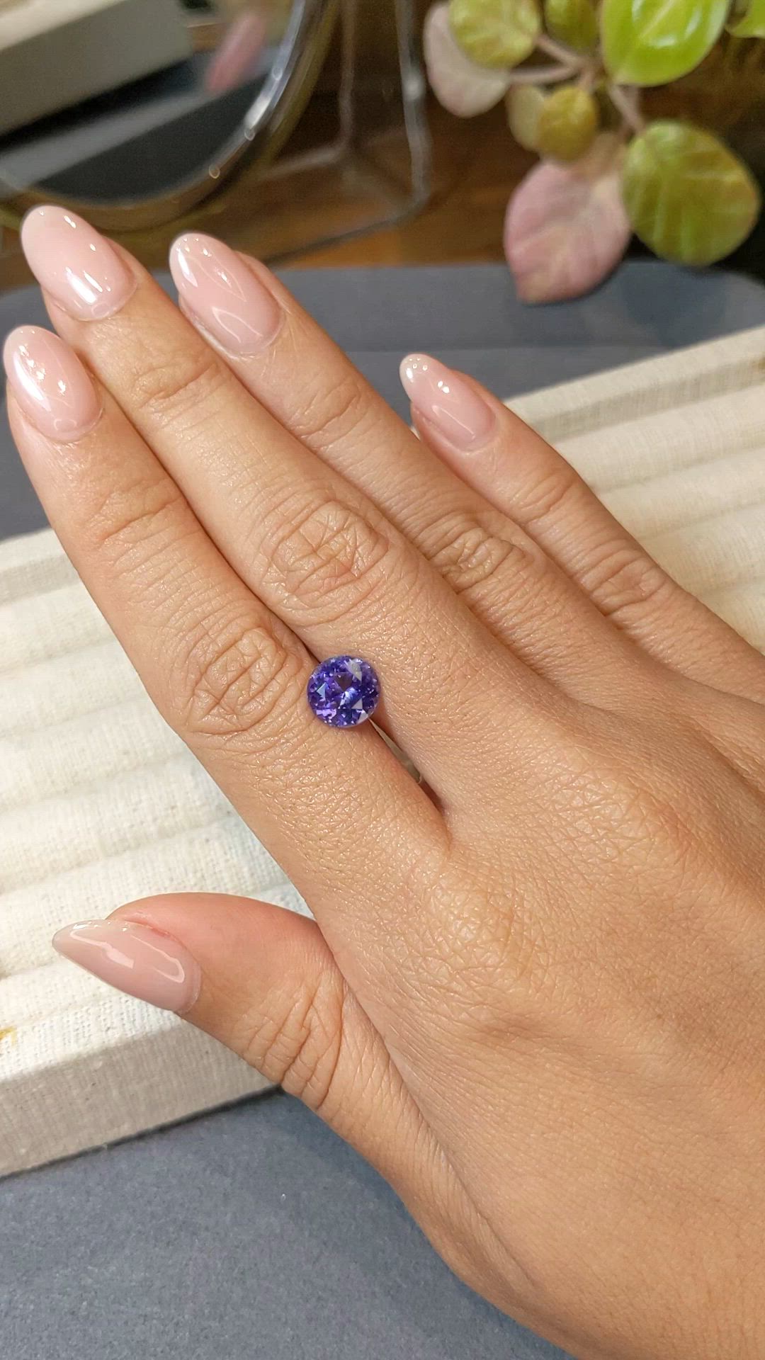 2.60 Ct. Violetish Blue Tanzanite from Tanzania Size Video