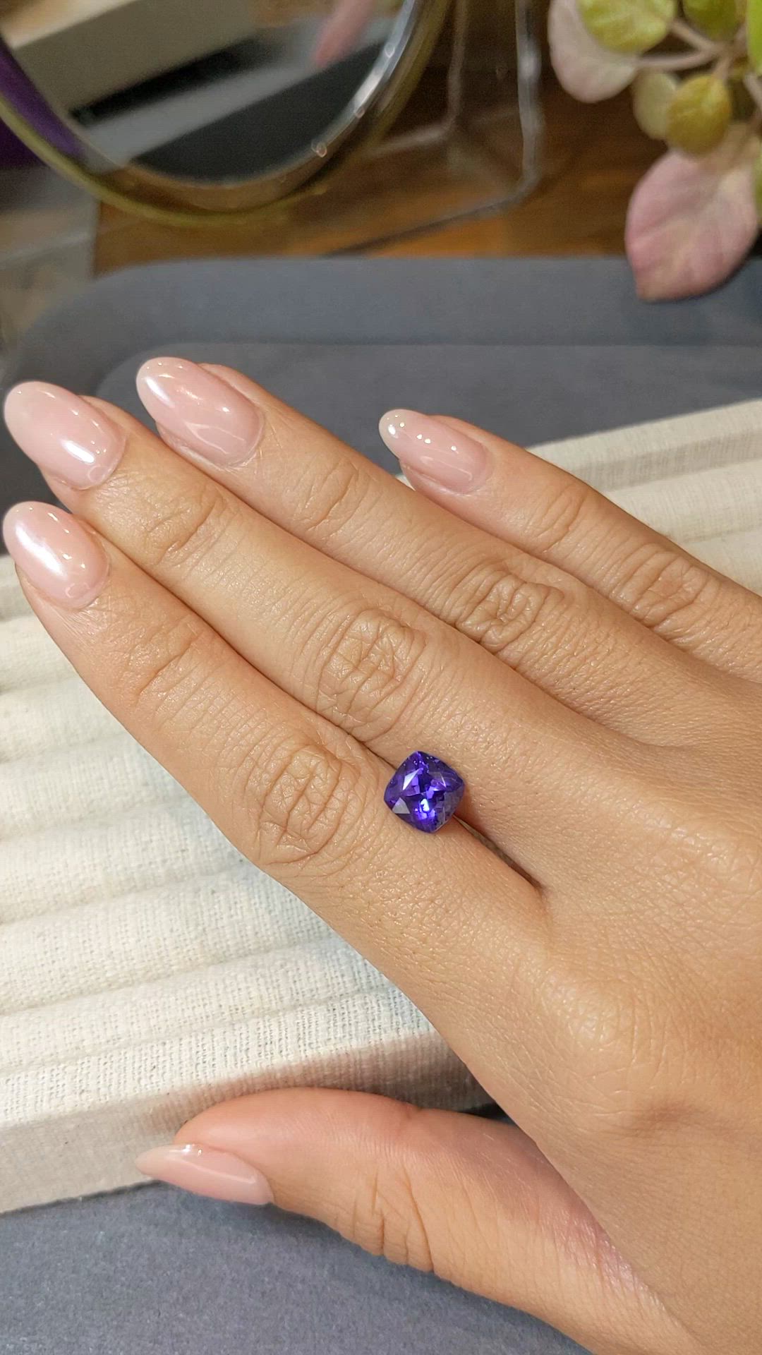 2.70 Ct. Violetish Blue Tanzanite from Tanzania Size Video