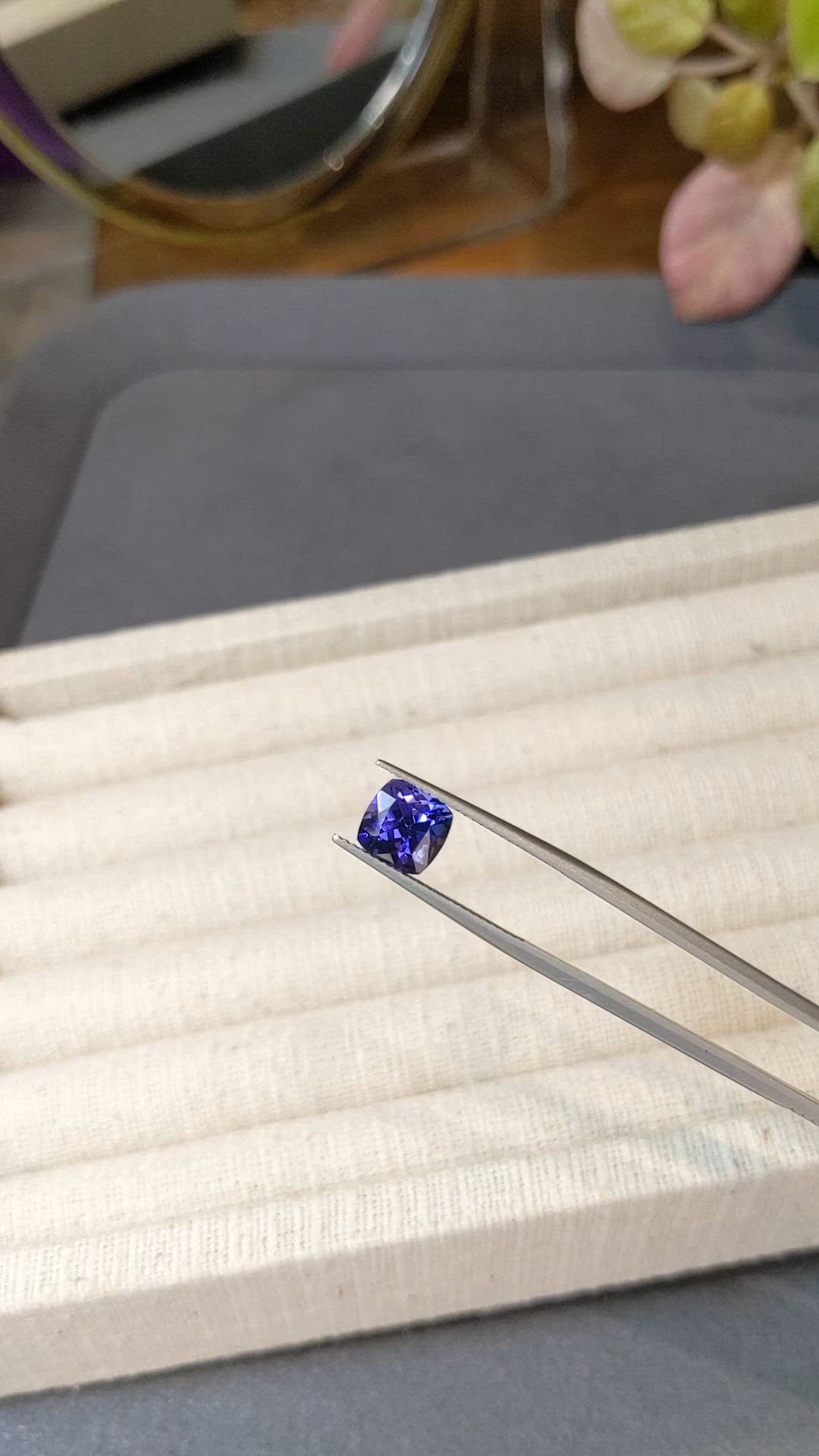 2.70 Ct. Violetish Blue Tanzanite from Tanzania Size Video