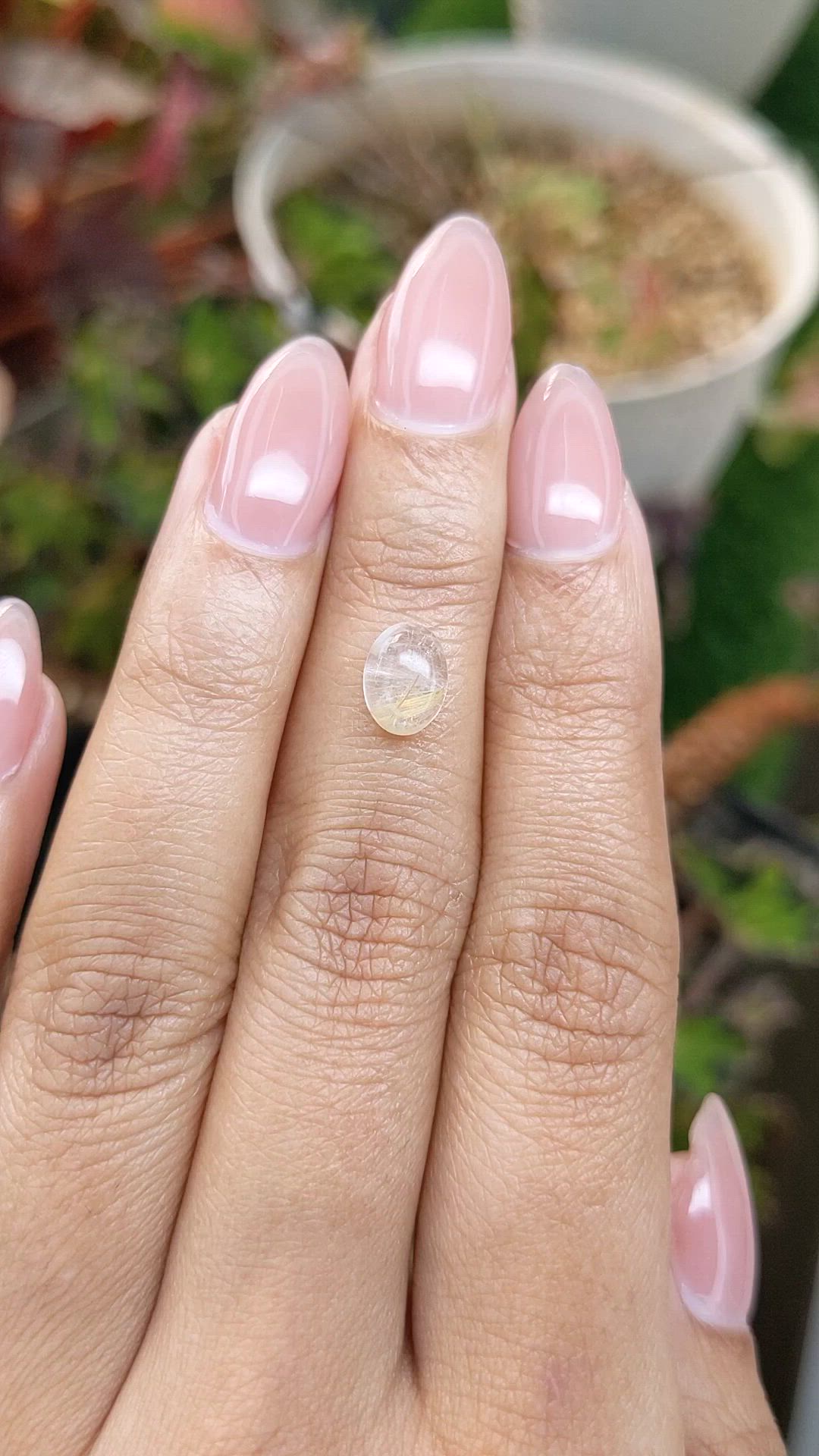 1.54 Ct. Multi Color Cabochon Rutilated Quartz from Brazil Size Video