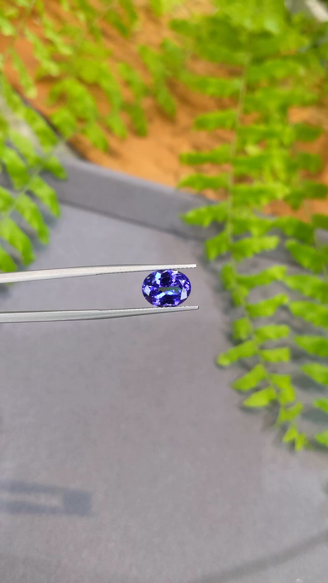 2.82 Ct. Violetish Blue Tanzanite from Tanzania Size Video