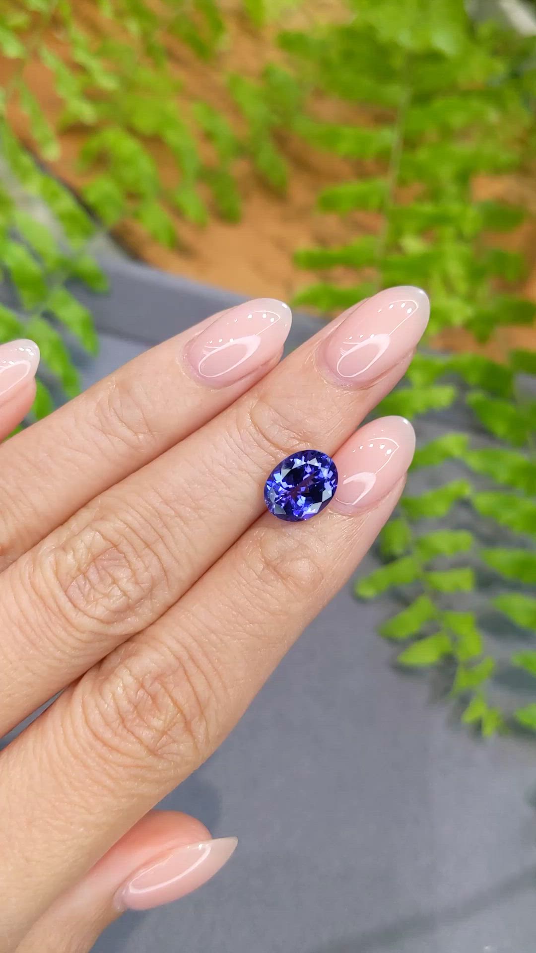 2.82 Ct. Violetish Blue Tanzanite from Tanzania Size Video