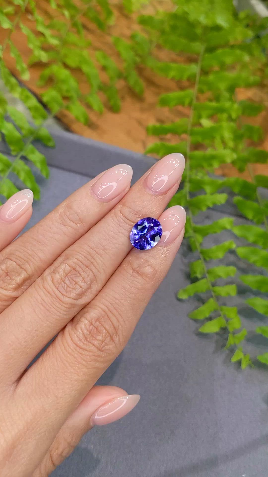 3.17 Ct. Violetish Blue Tanzanite from Tanzania Size Video