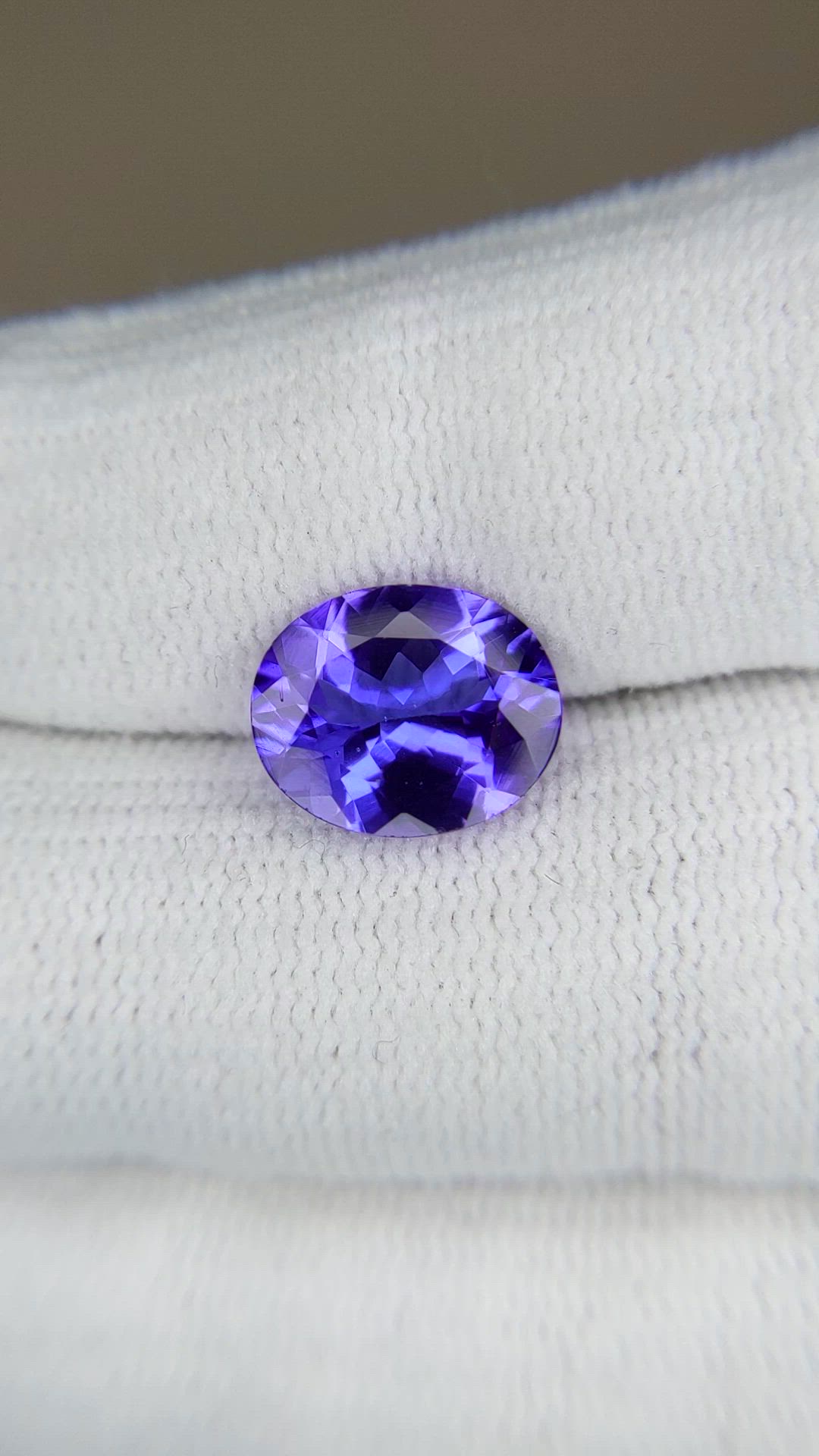 3.17 Ct. Violetish Blue Tanzanite from Tanzania Size Video