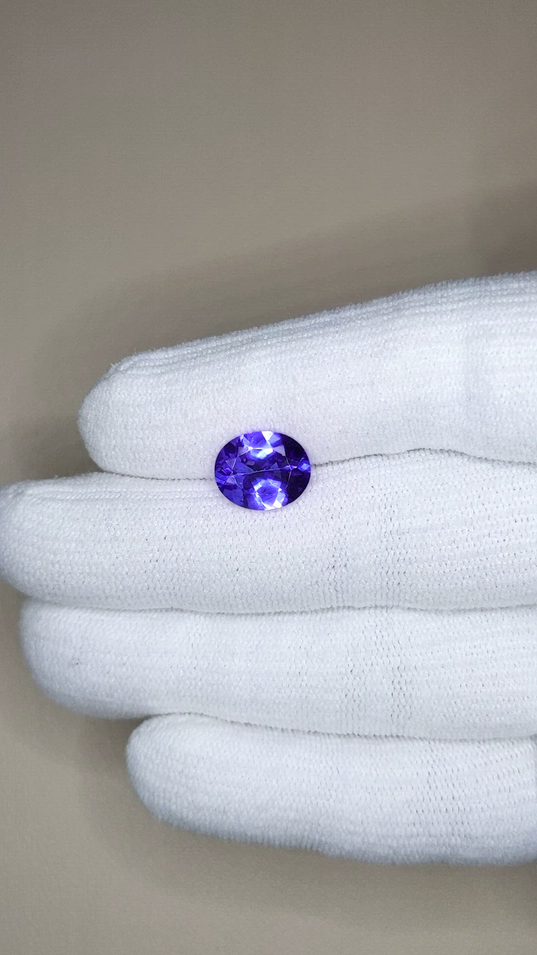3.17 Ct. Violetish Blue Tanzanite from Tanzania Size Video