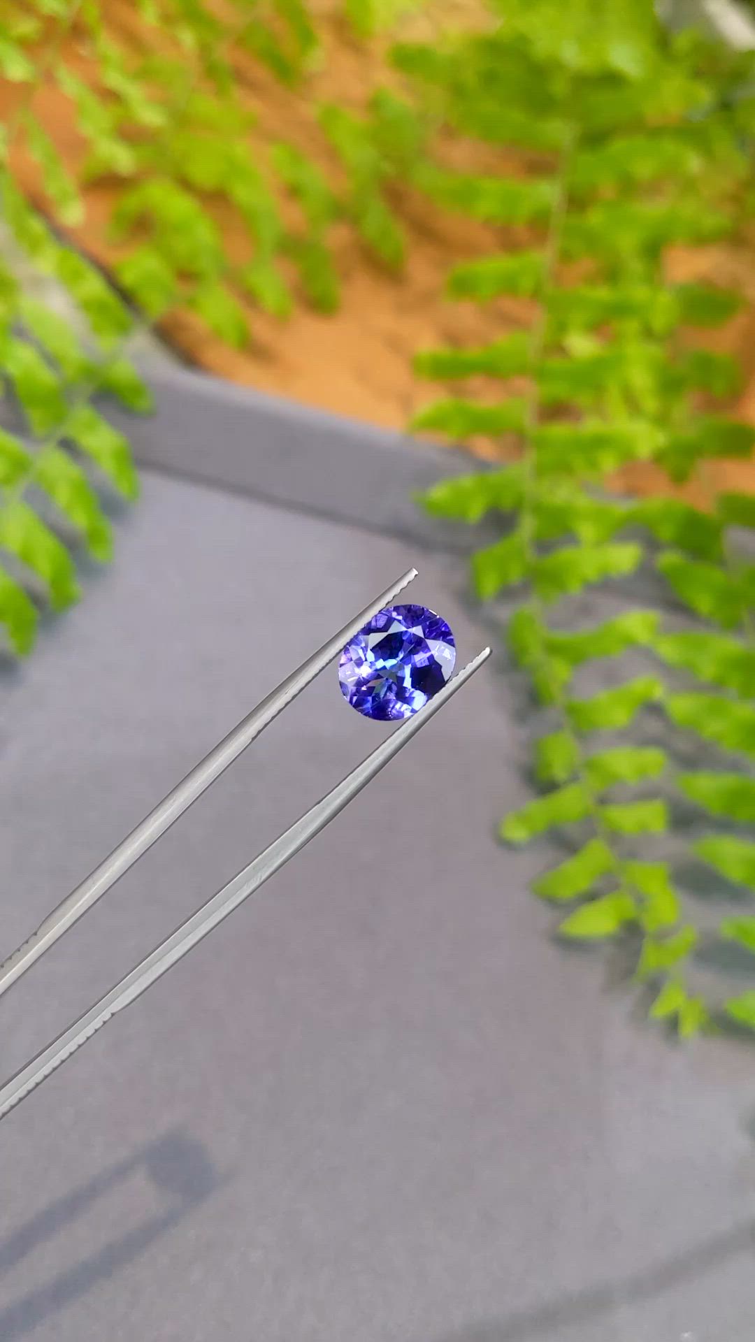 3.17 Ct. Violetish Blue Tanzanite from Tanzania Size Video
