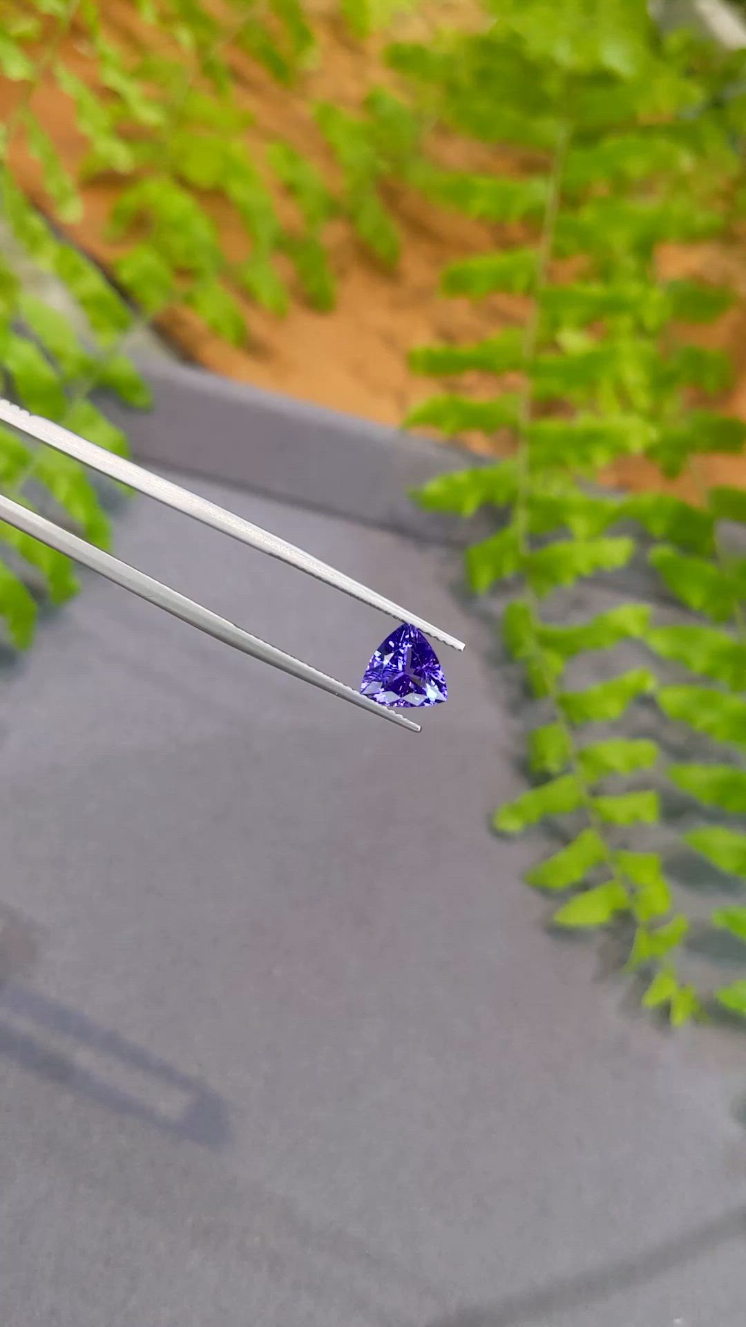 1.72 Ct. Violetish Blue Tanzanite from Tanzania Size Video