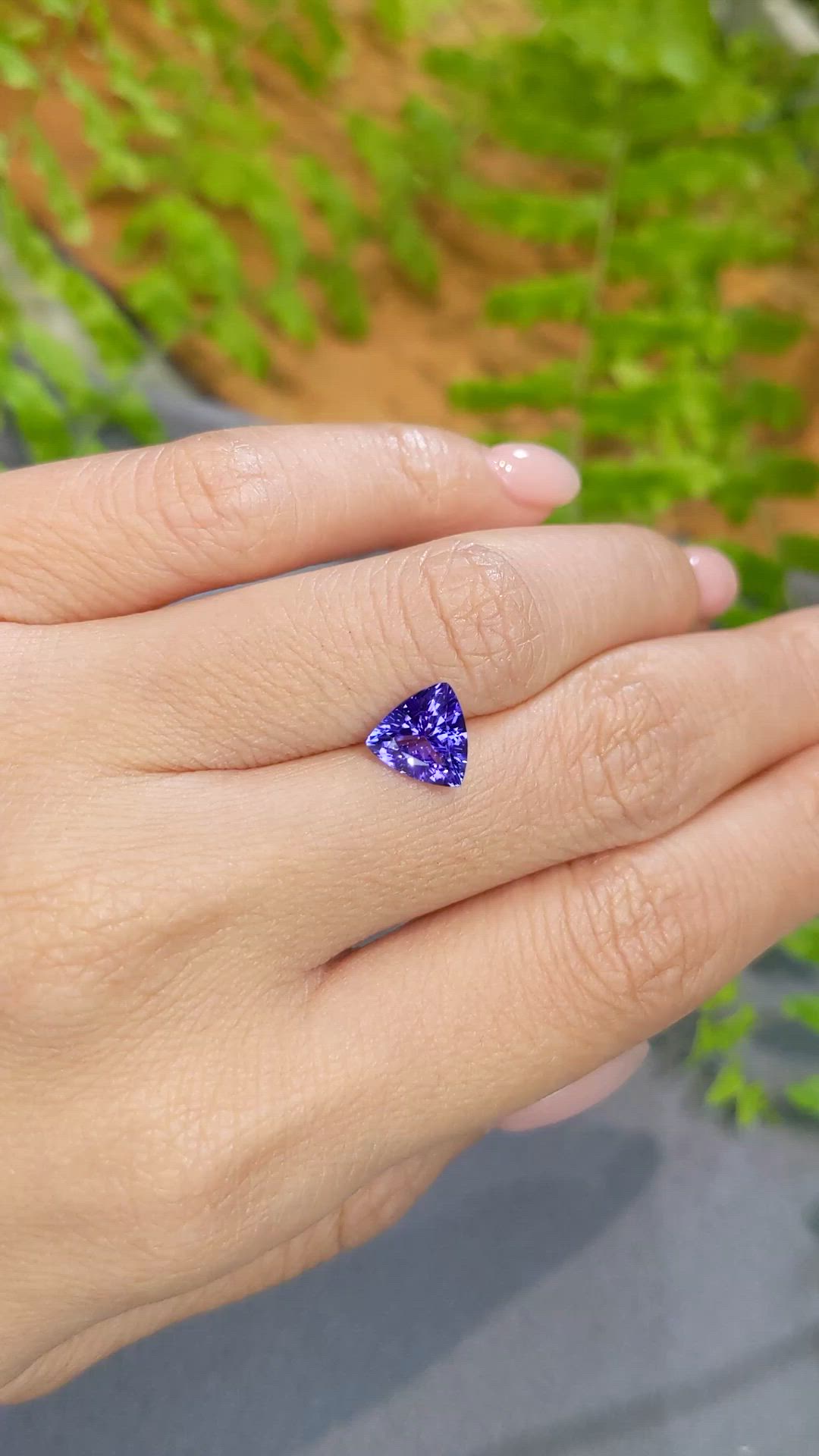1.72 Ct. Violetish Blue Tanzanite from Tanzania Size Video