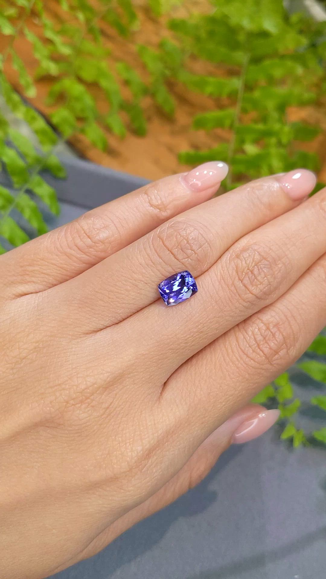 1.88 Ct. Violetish Blue Tanzanite from Tanzania Size Video