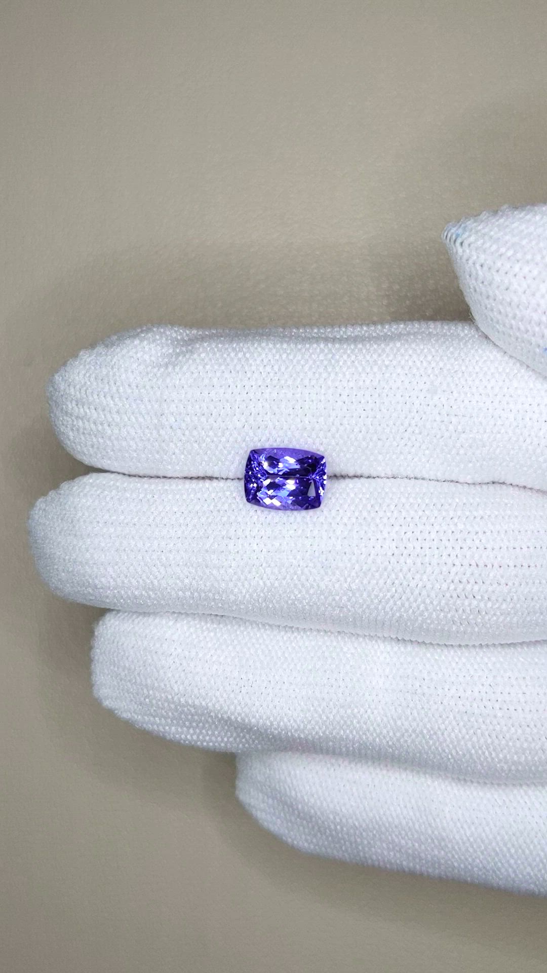 1.88 Ct. Violetish Blue Tanzanite from Tanzania Size Video