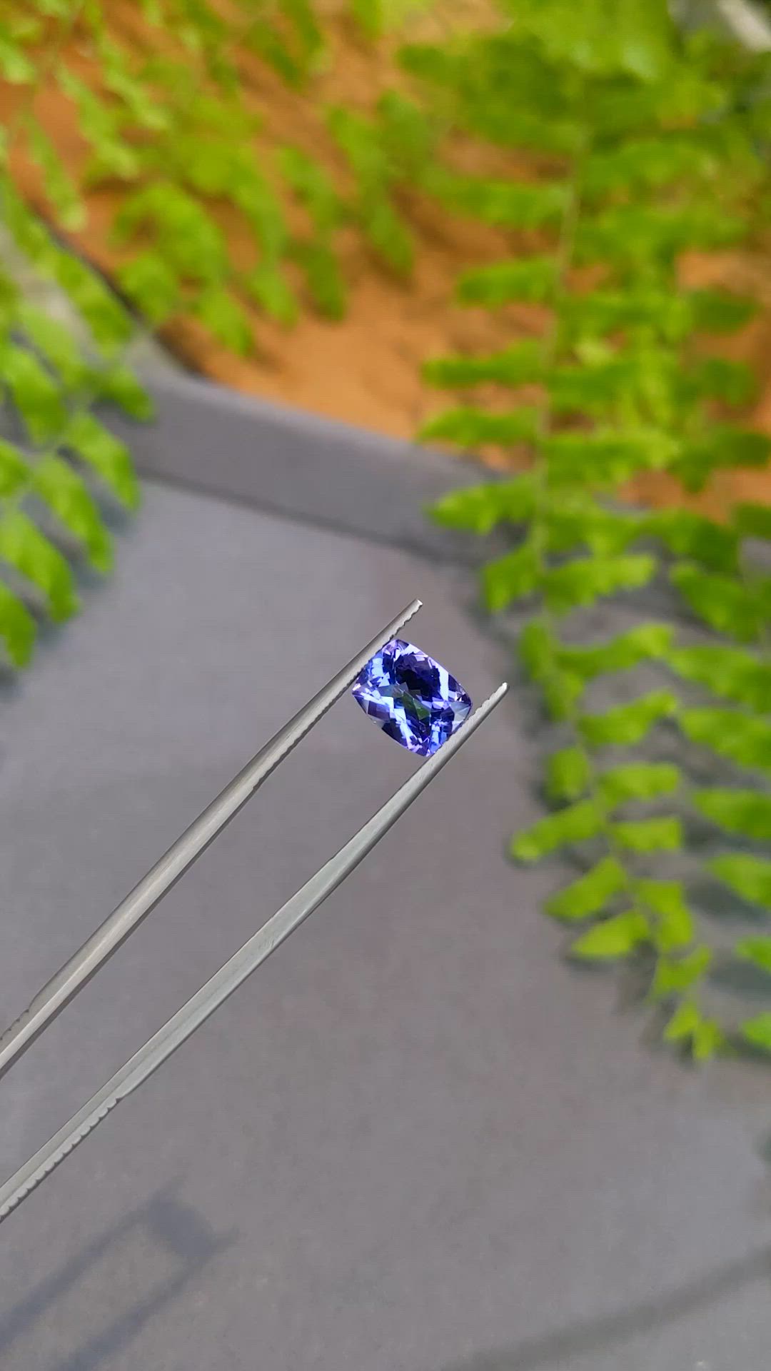 2.35 Ct. Violetish Blue Tanzanite from Tanzania Size Video